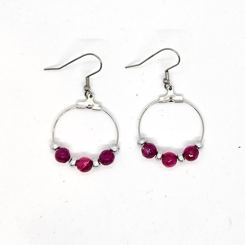 Faceted Agate Earrings