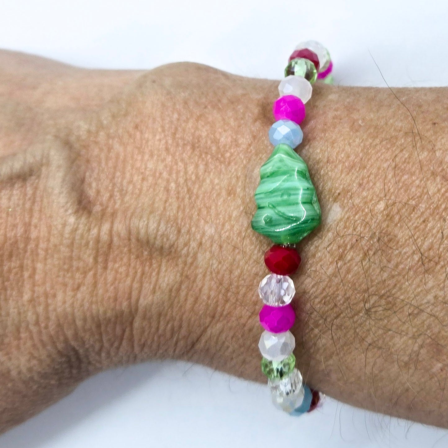 Bright Christmas Tree Stretch Bracelet