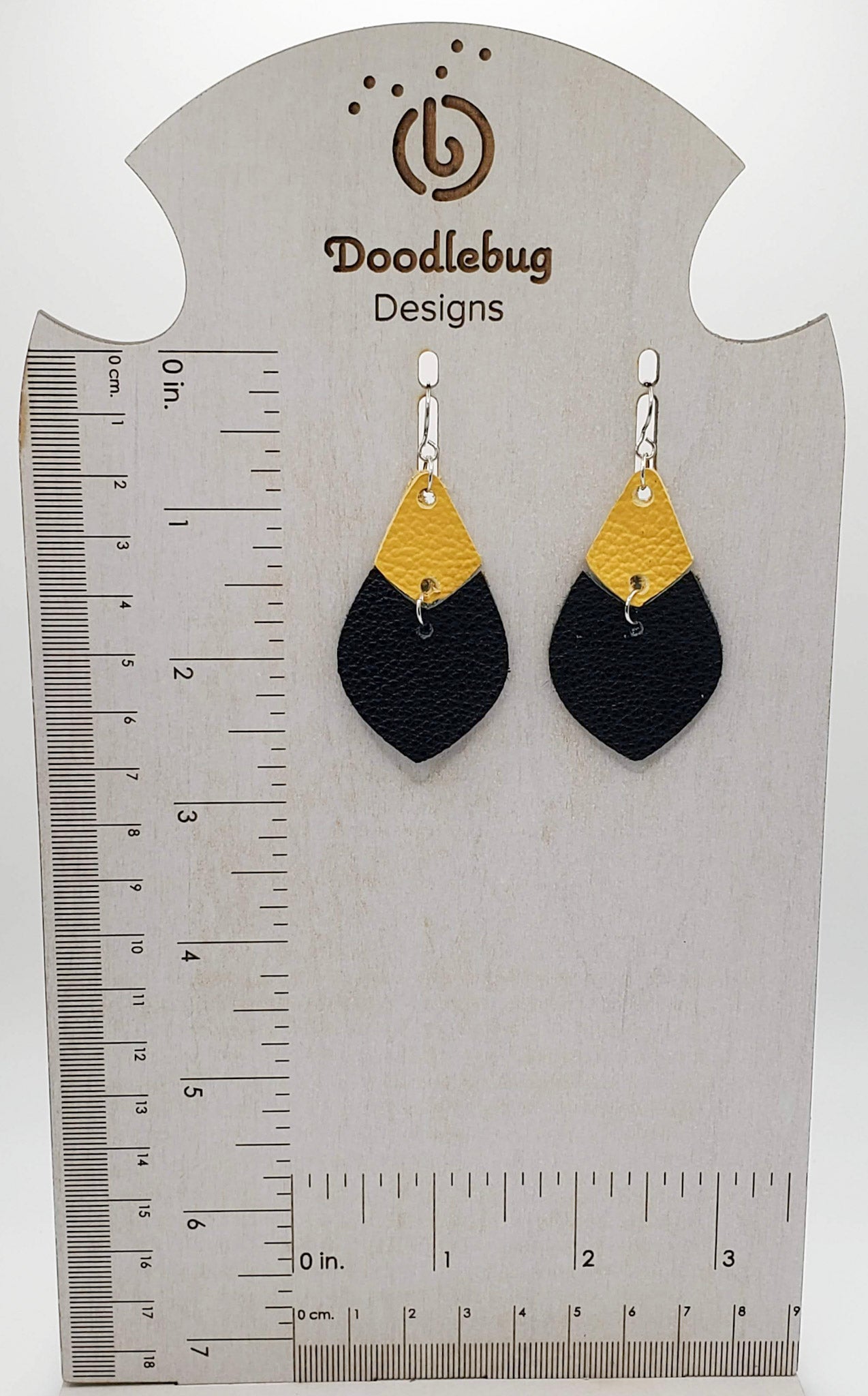 Team Color Leather Earrings-Solids
