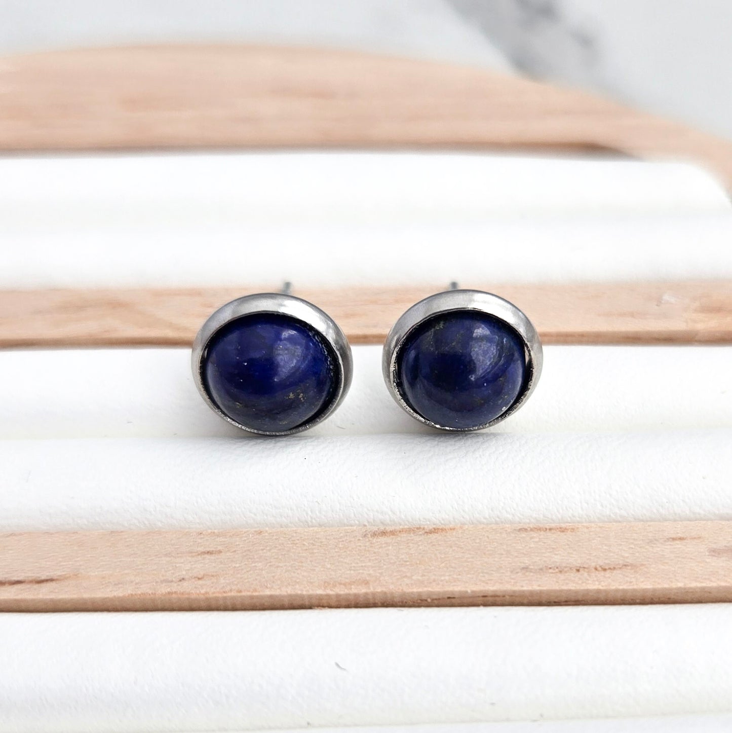 Lapis Lazuli Stud Earrings