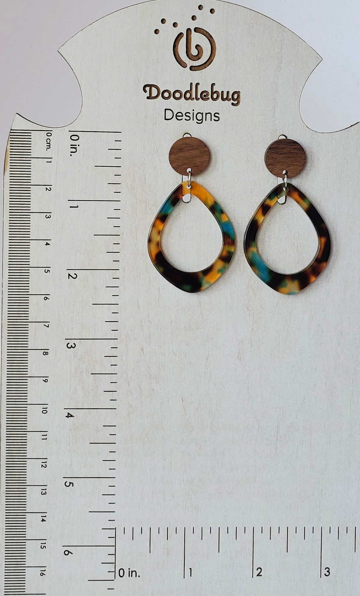 Tortoise Shell & Turquoise Earrings