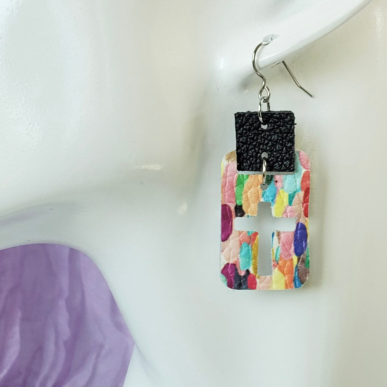 Faith Leather Earrings