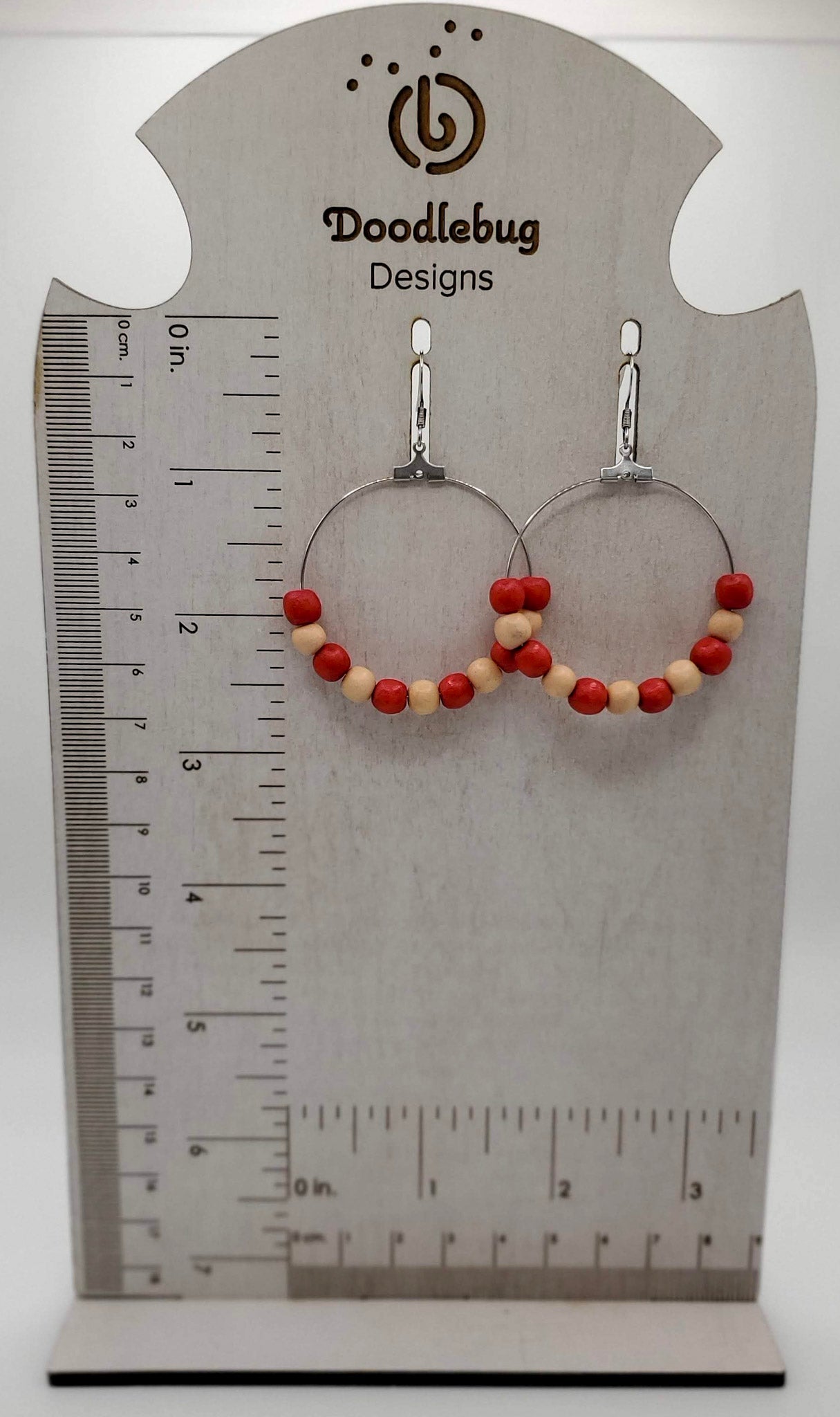 Team Color Beaded Hoops