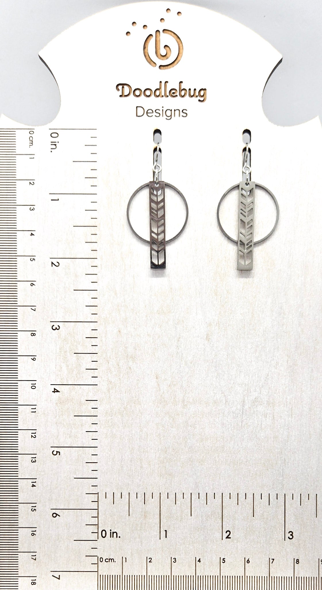 Stainless Steel Arrow Cutout Earrings