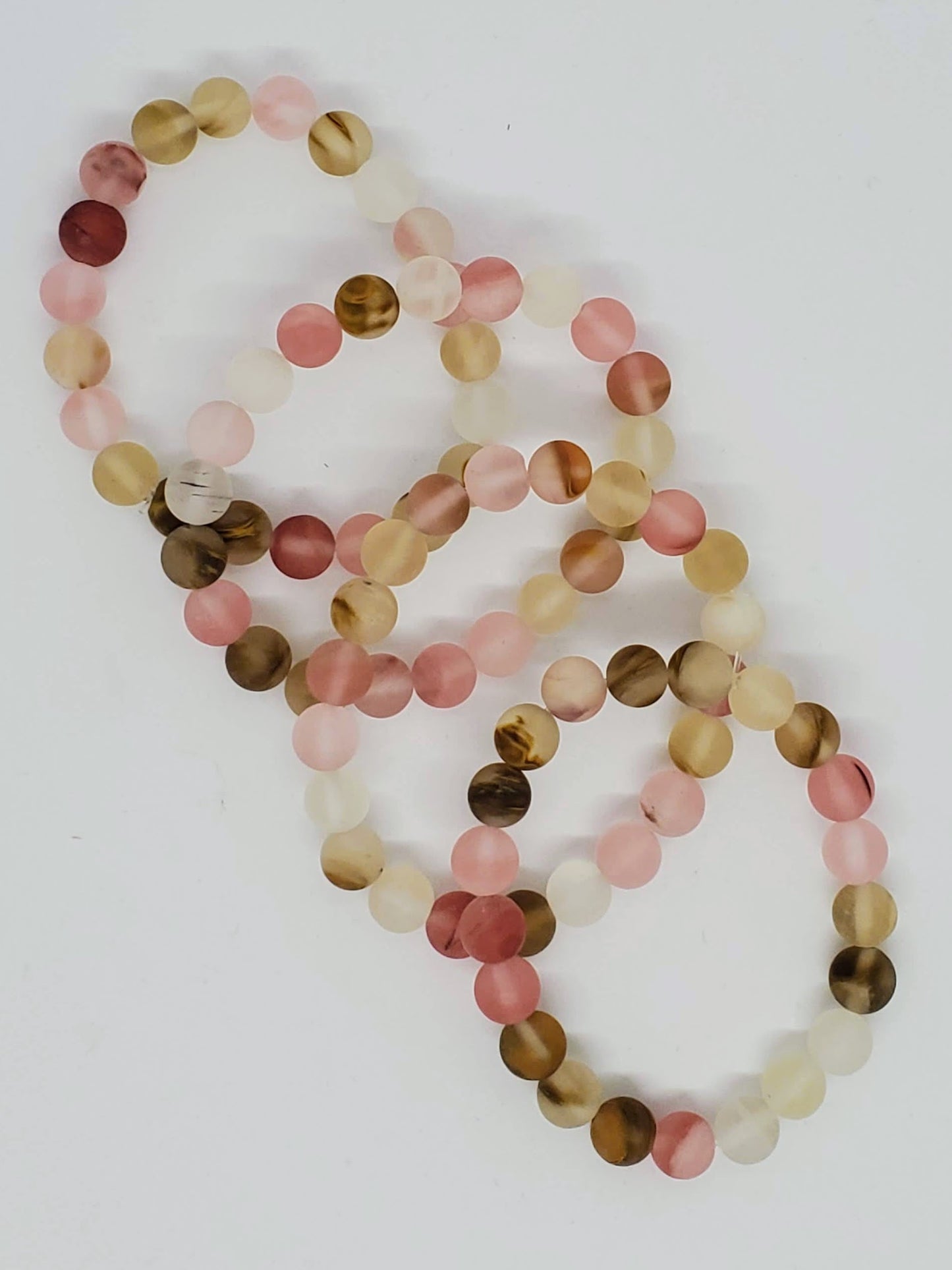 Tigerskin Glass Stretch Bracelet