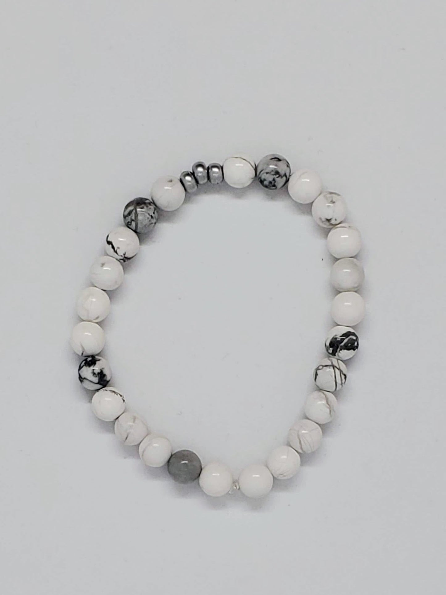 White Howlite Stretch Bracelets
