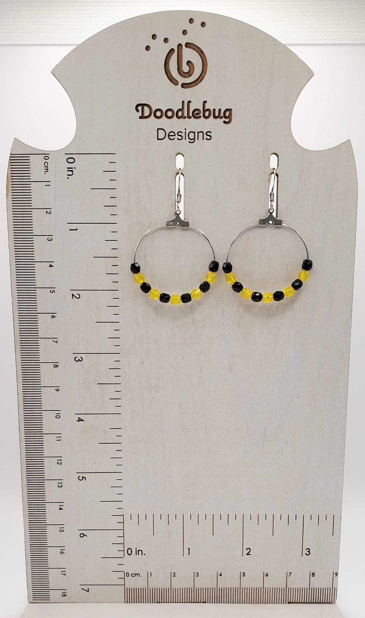 Team Color Beaded Hoops