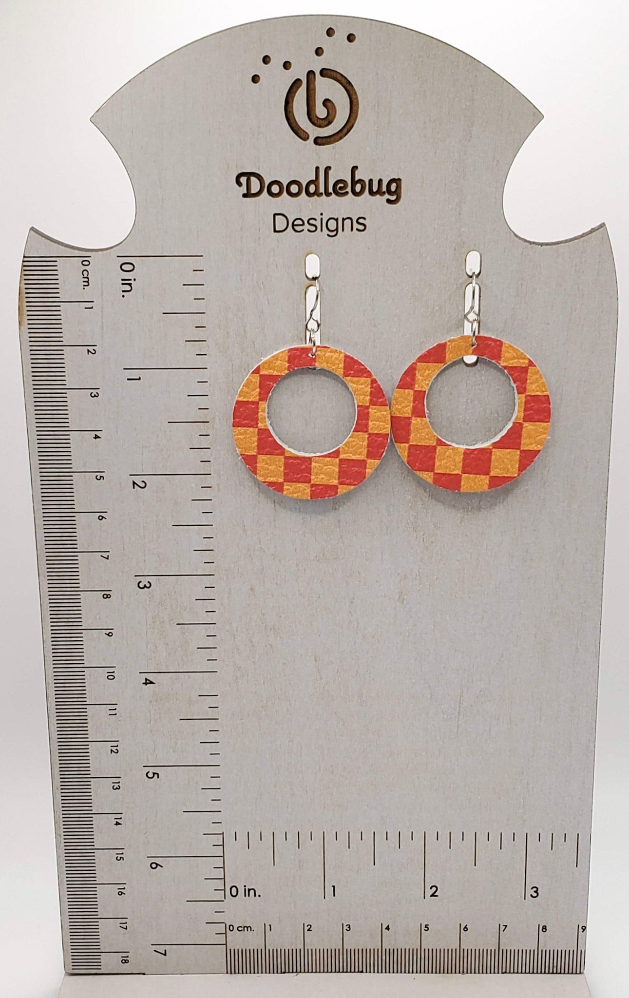 Team Color Leather Earrings-Prints