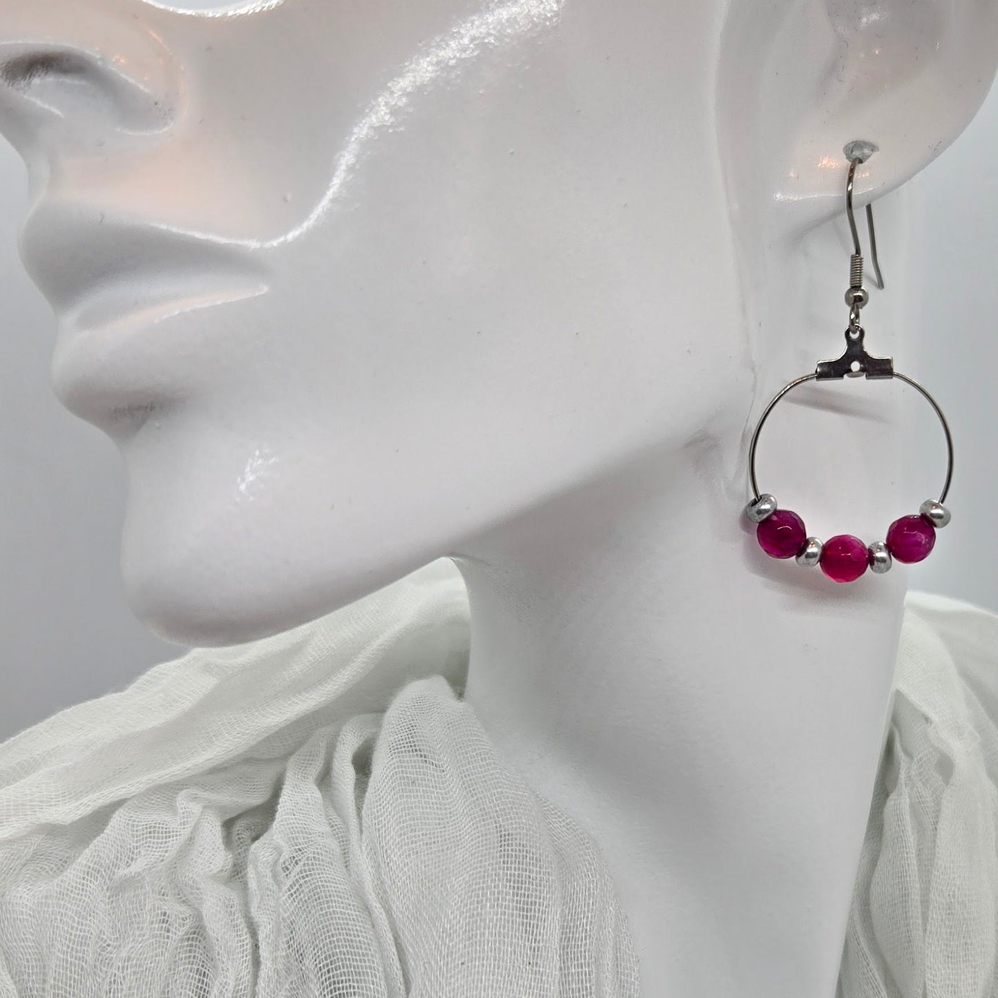 Faceted Agate Earrings