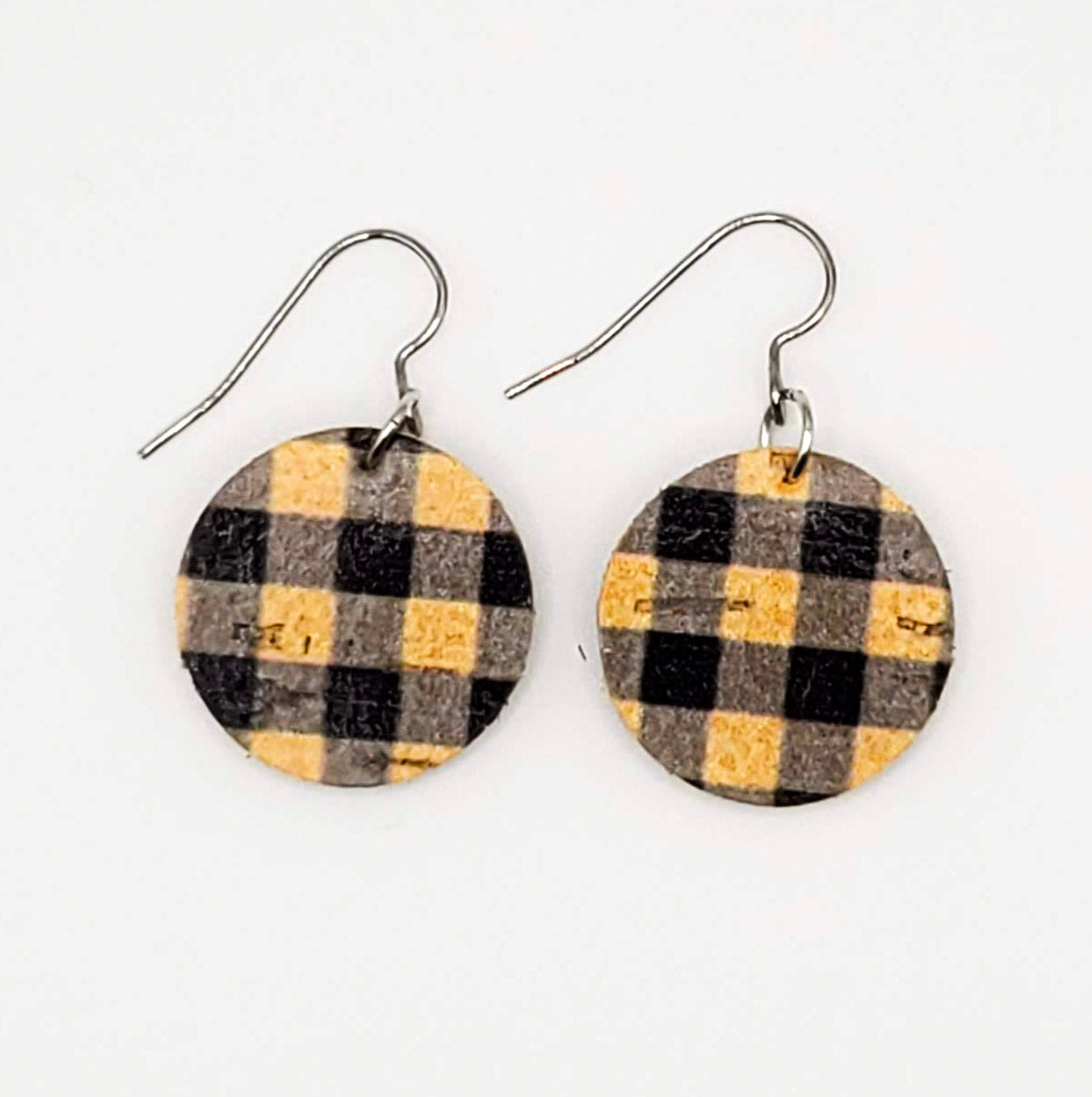 Team Color Leather Earrings-Prints