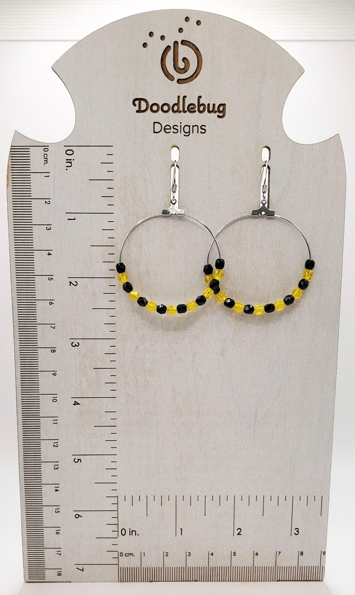 Team Color Beaded Hoops