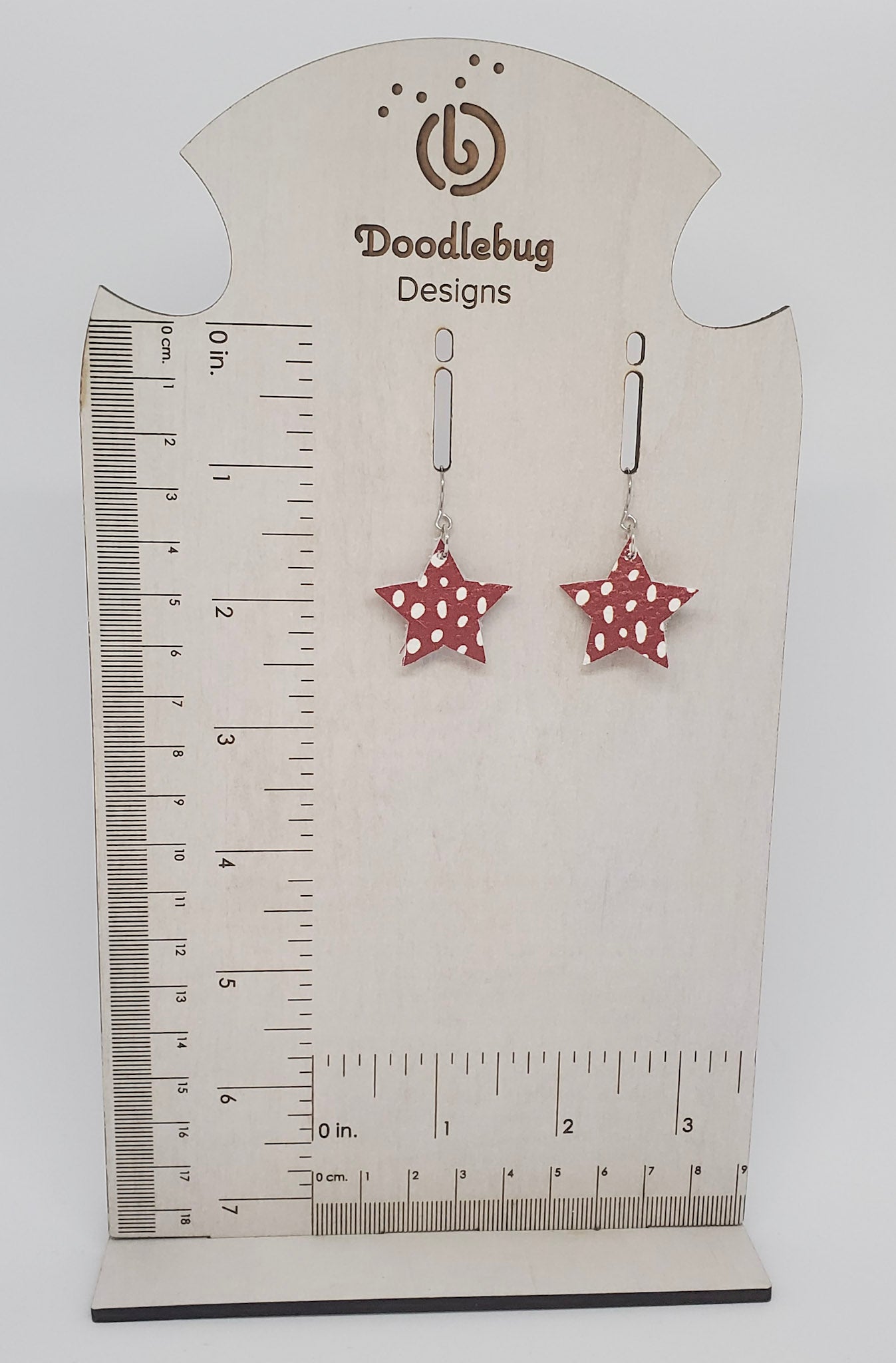 Shining Star Leather Earrings
