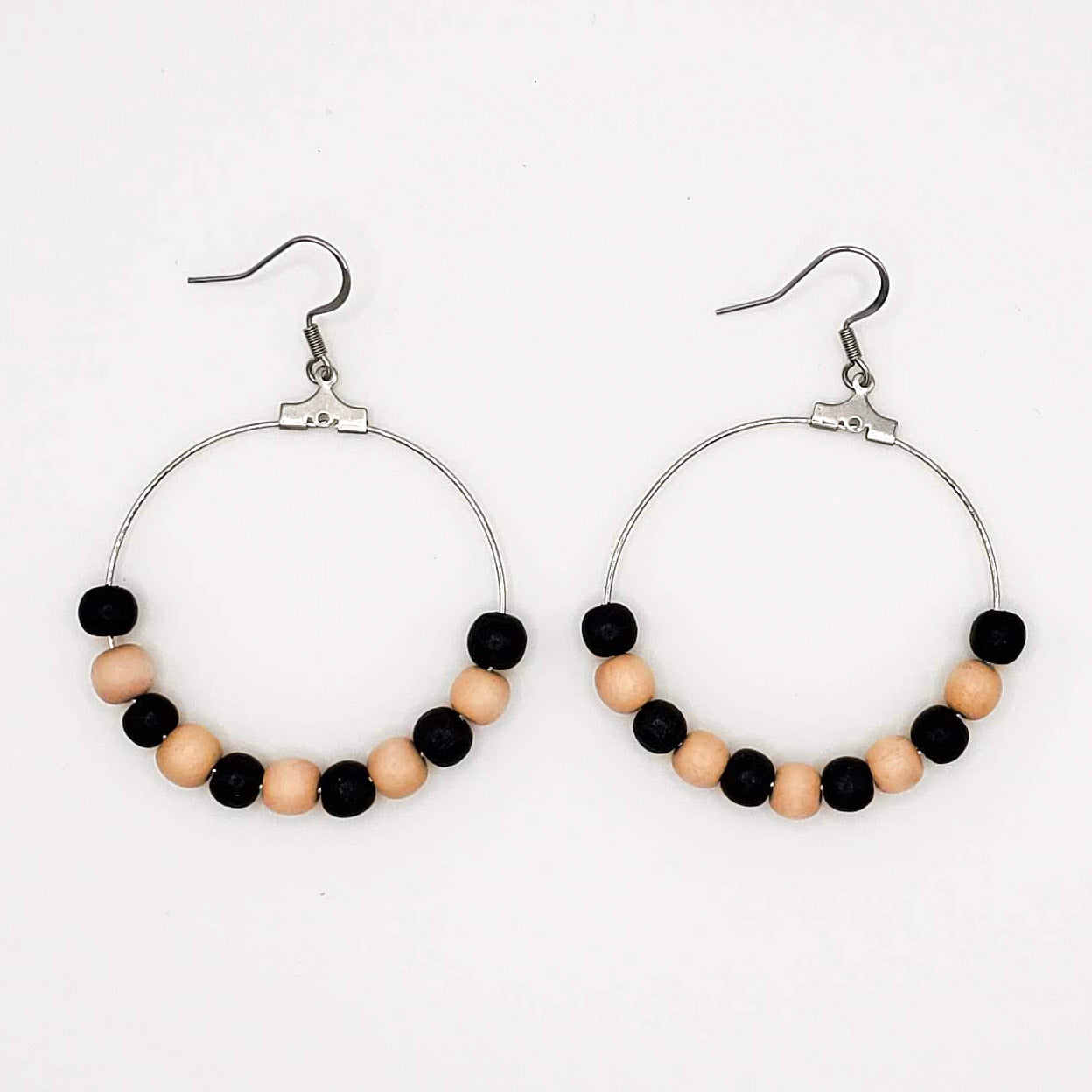 Team Color Beaded Hoops