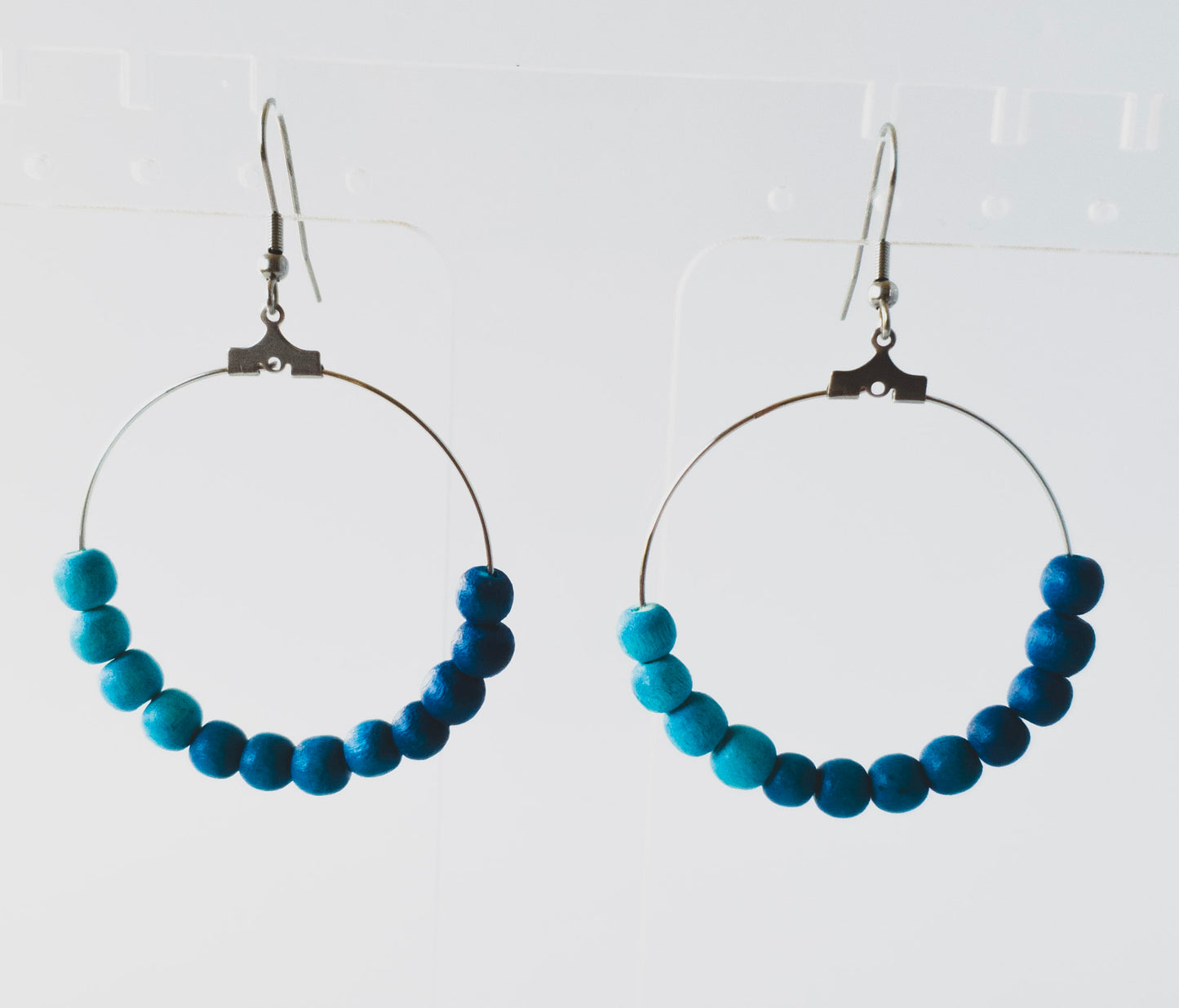 Wood Beaded Hoops-Multiple Styles