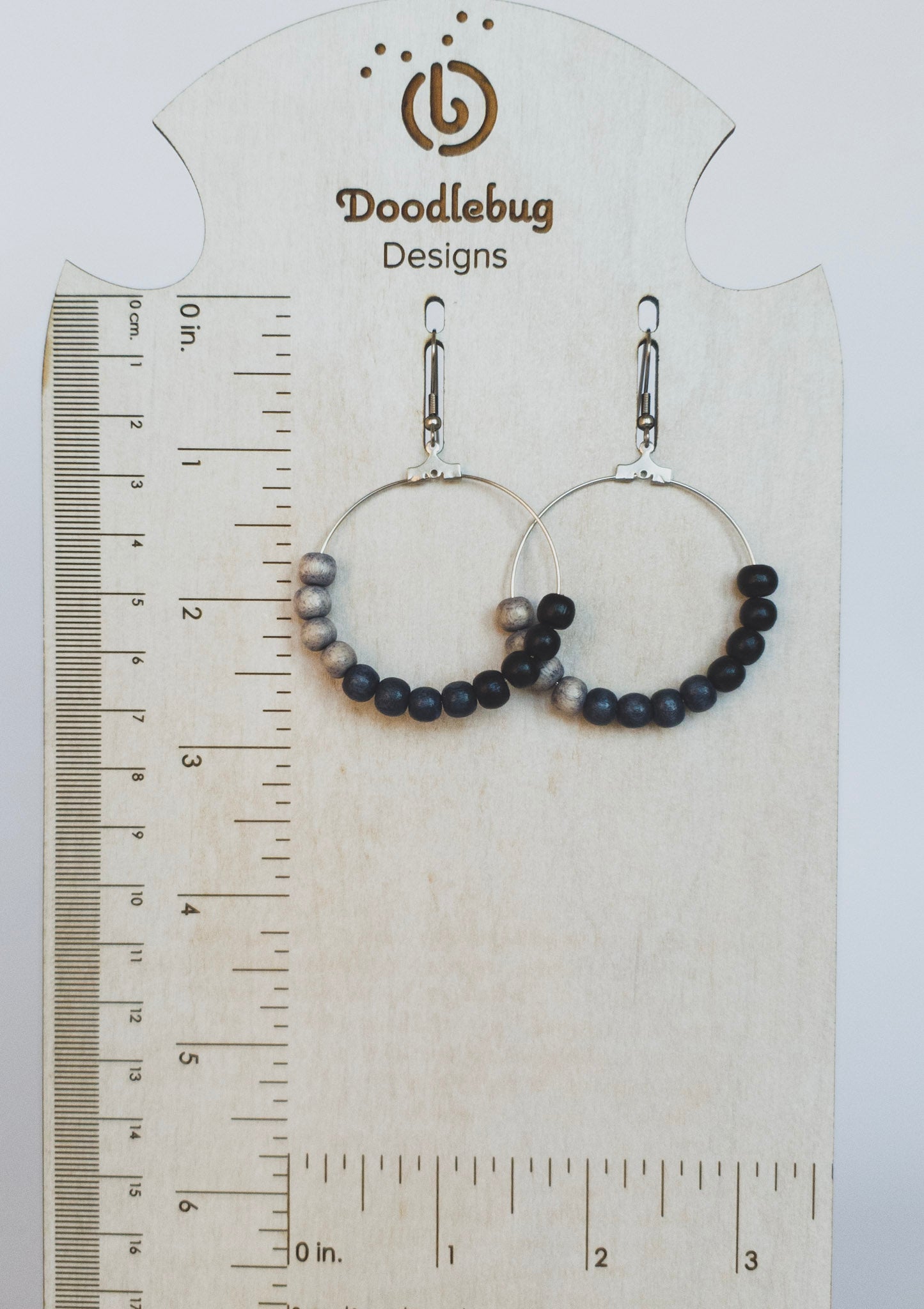 Wood Beaded Hoops-Multiple Styles
