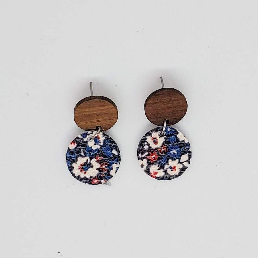 Leather Earrings-Circle/TWO styles