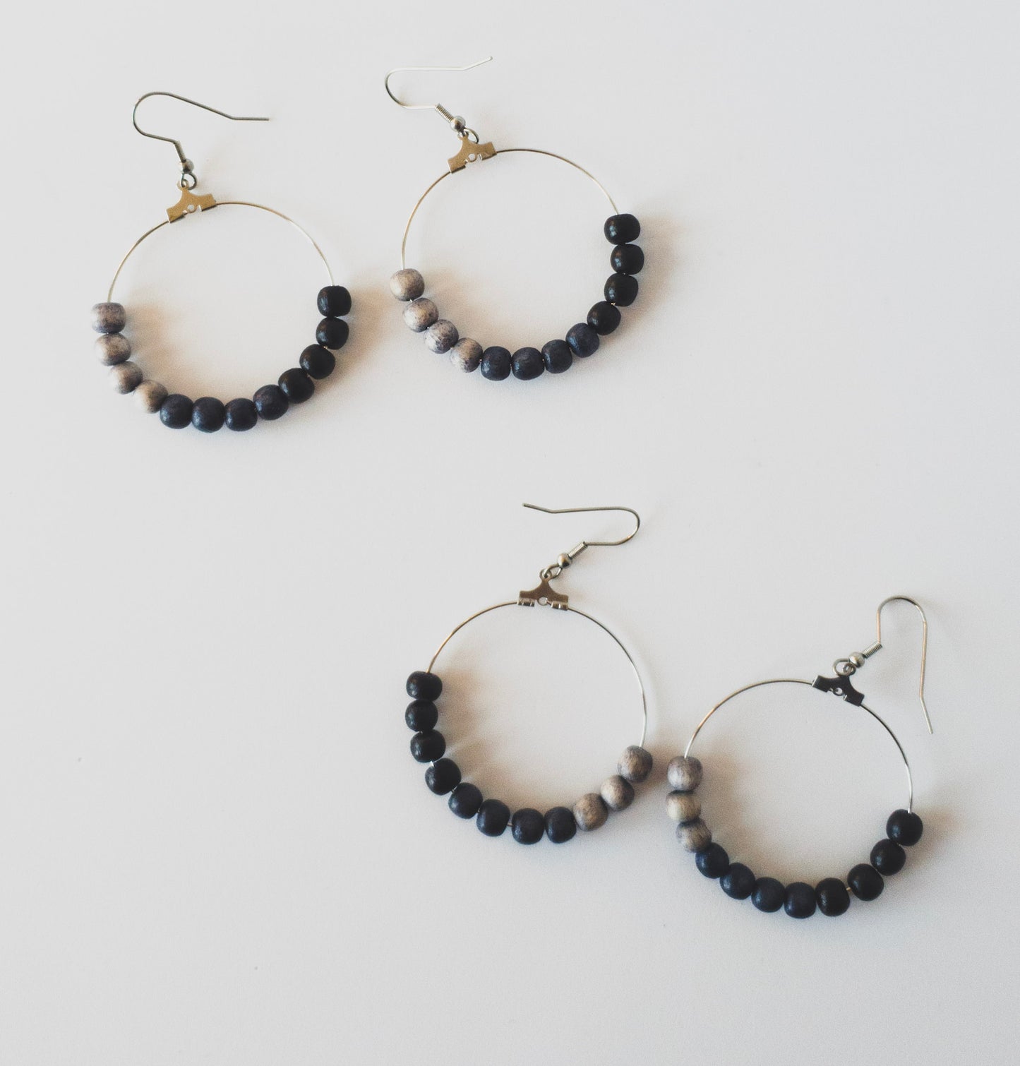 Wood Beaded Hoops-Multiple Styles