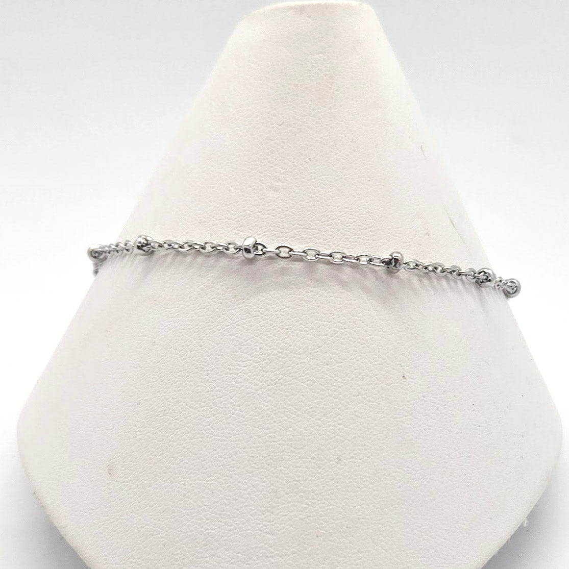Silver Bead Ankle Bracelet