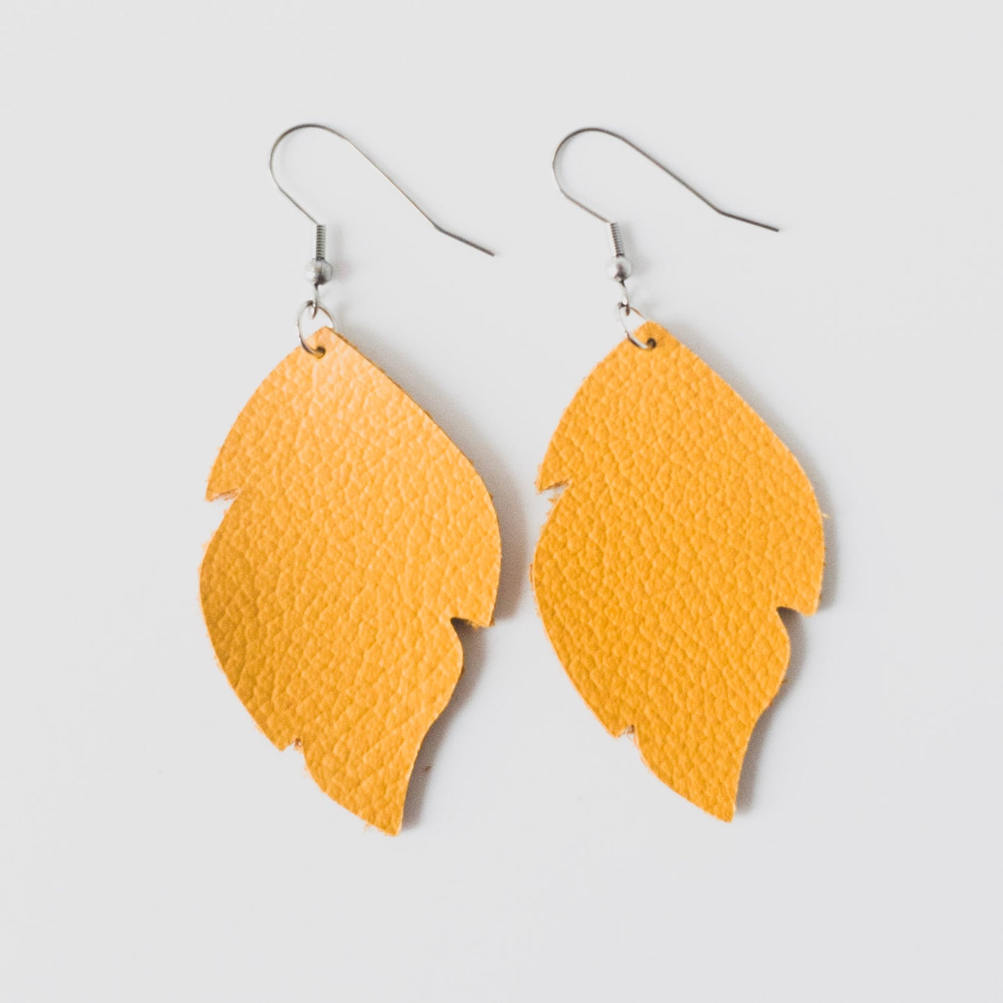 Leather Leaf Earrings