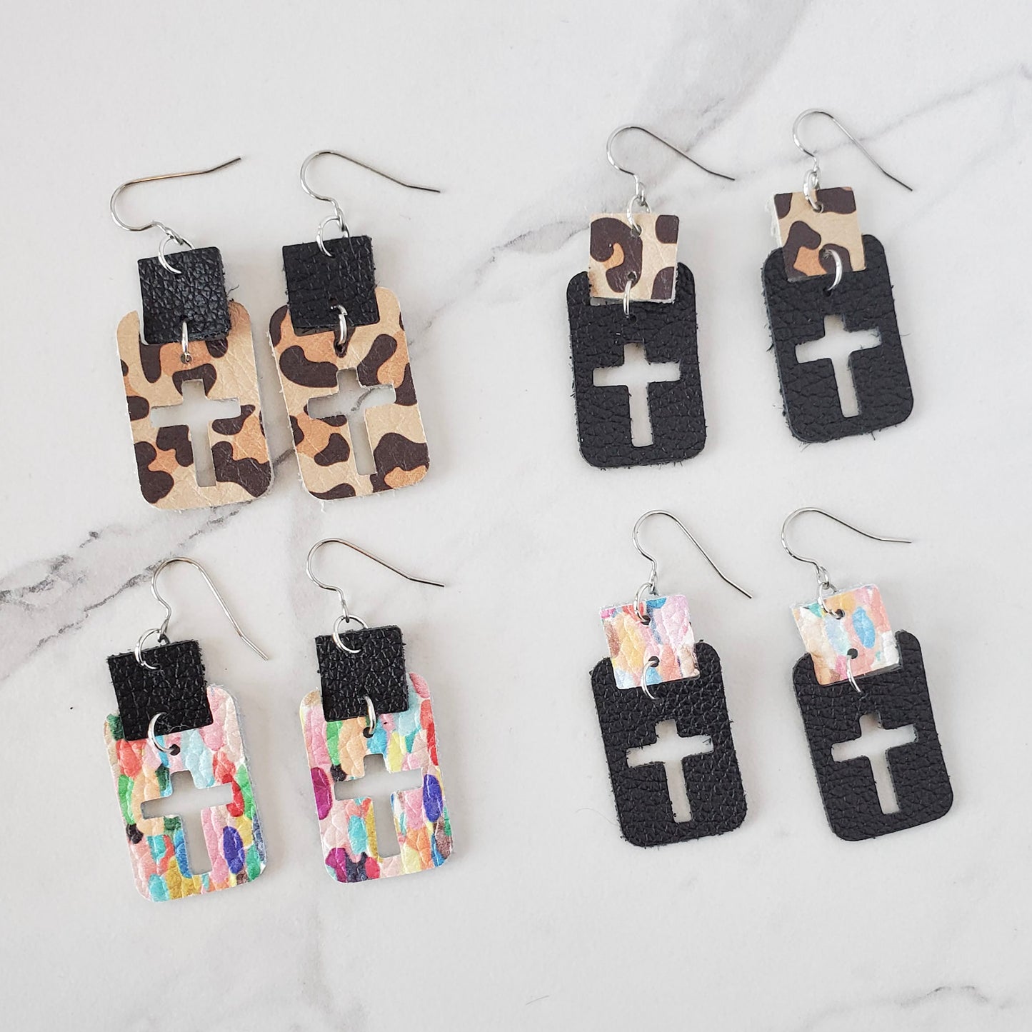 Faith Leather Earrings