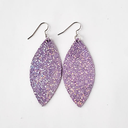 Large Petal Leather Earring-Solids