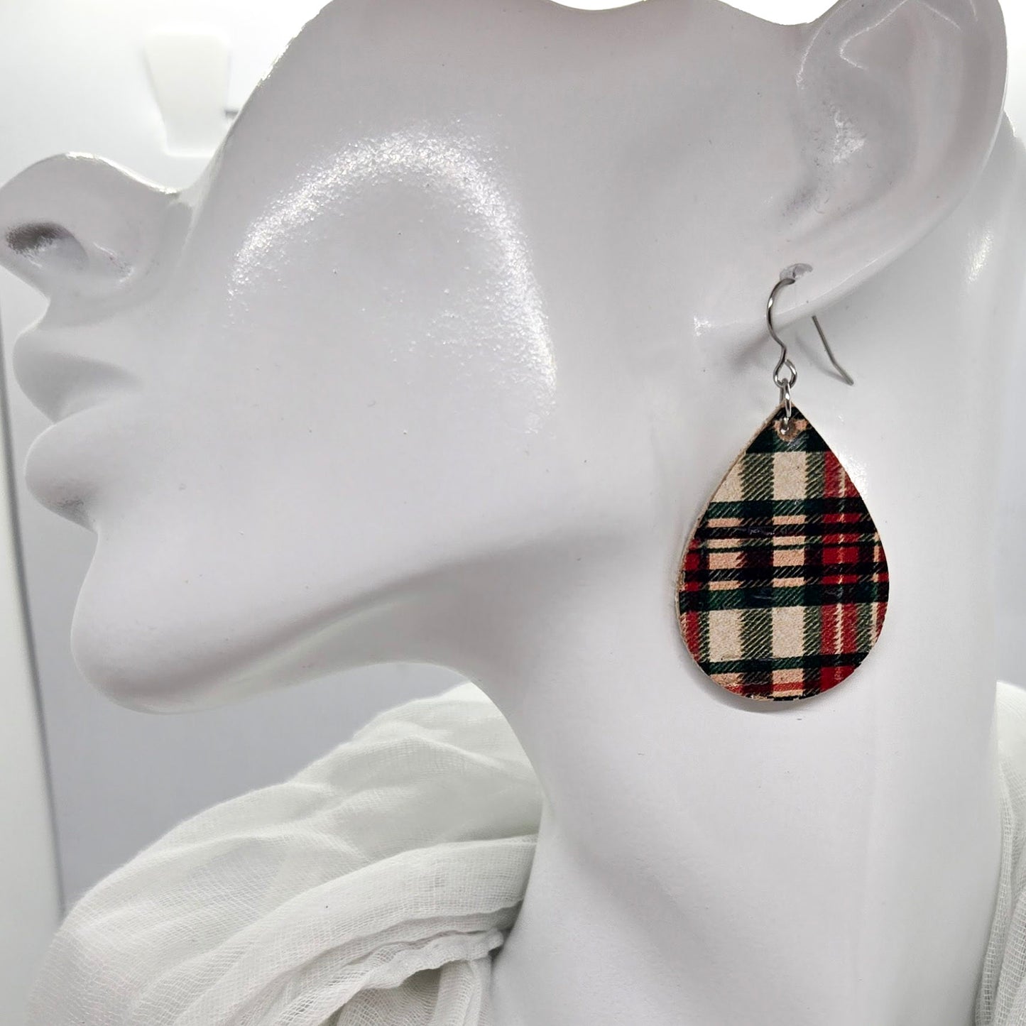 Christmas/Winter Leather Earrings