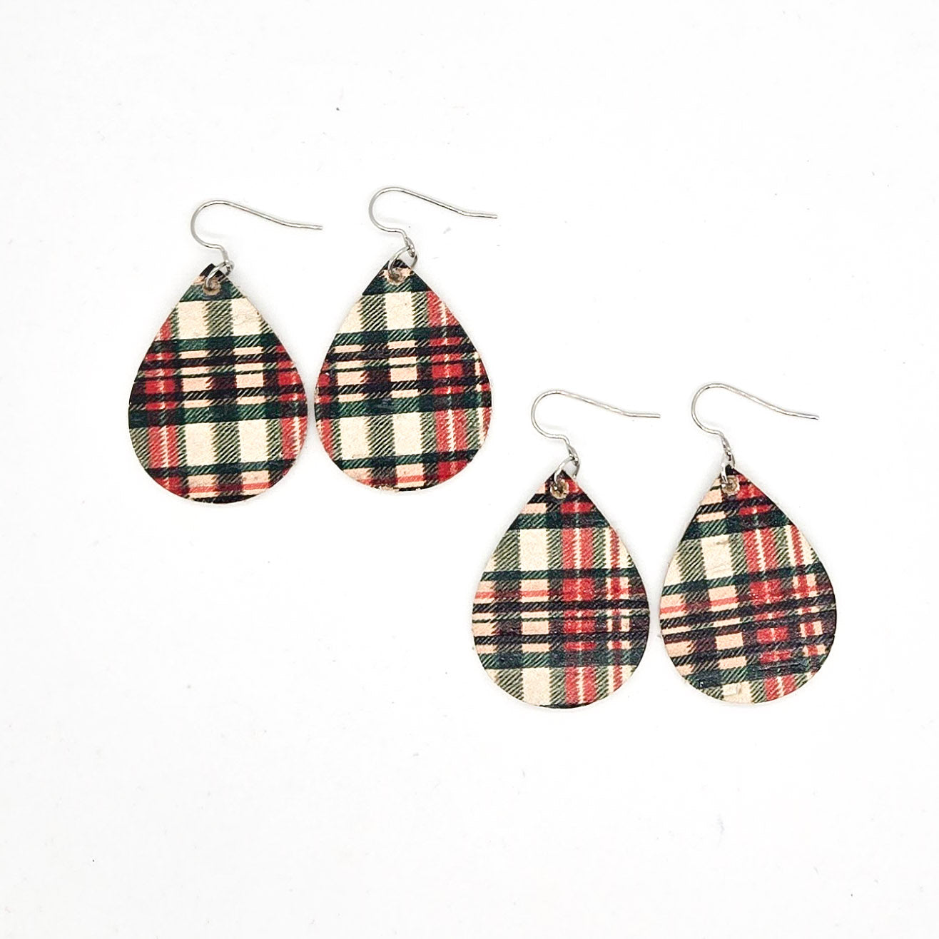 Christmas/Winter Leather Earrings