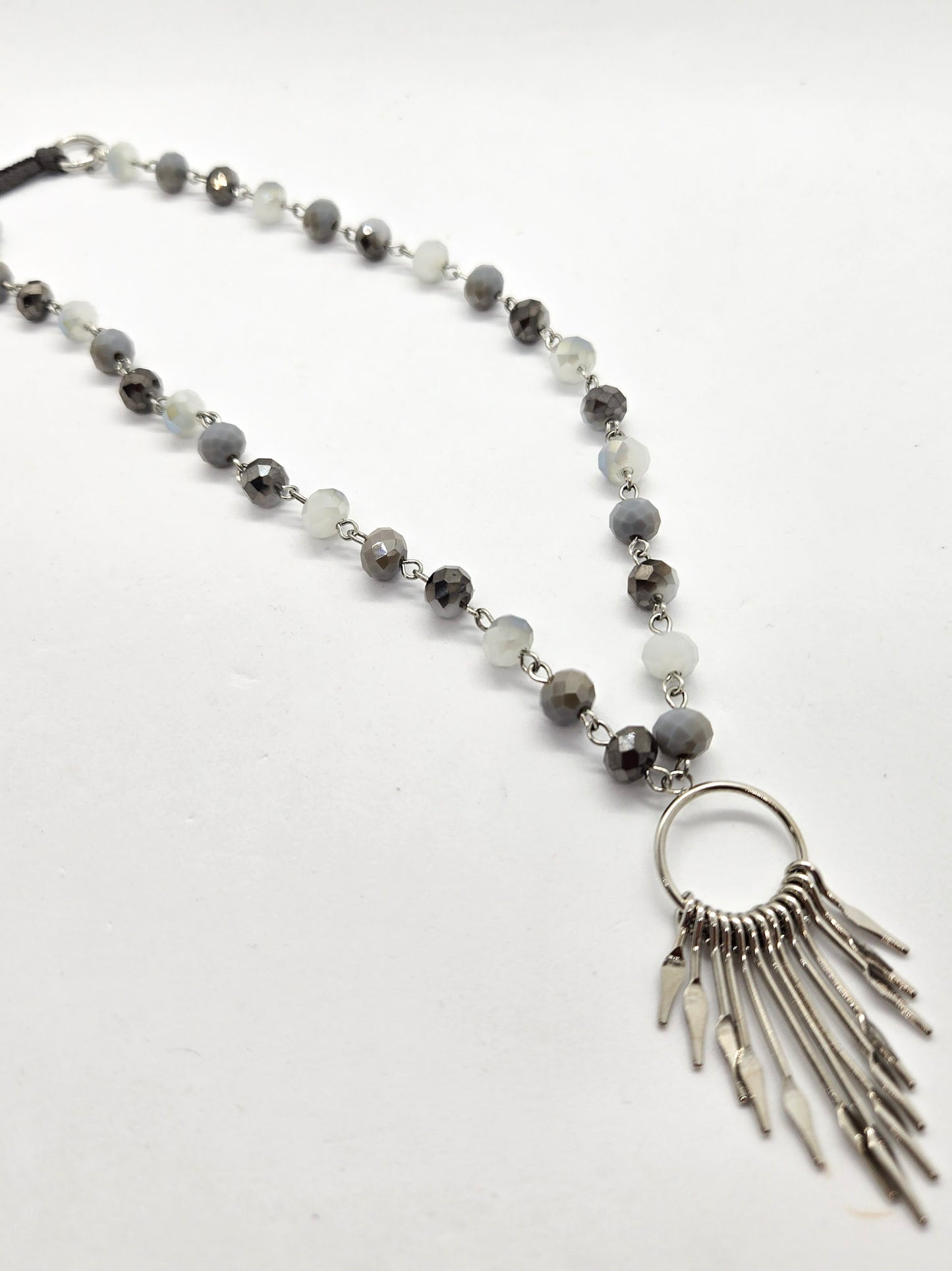 Gray Beaded Necklace