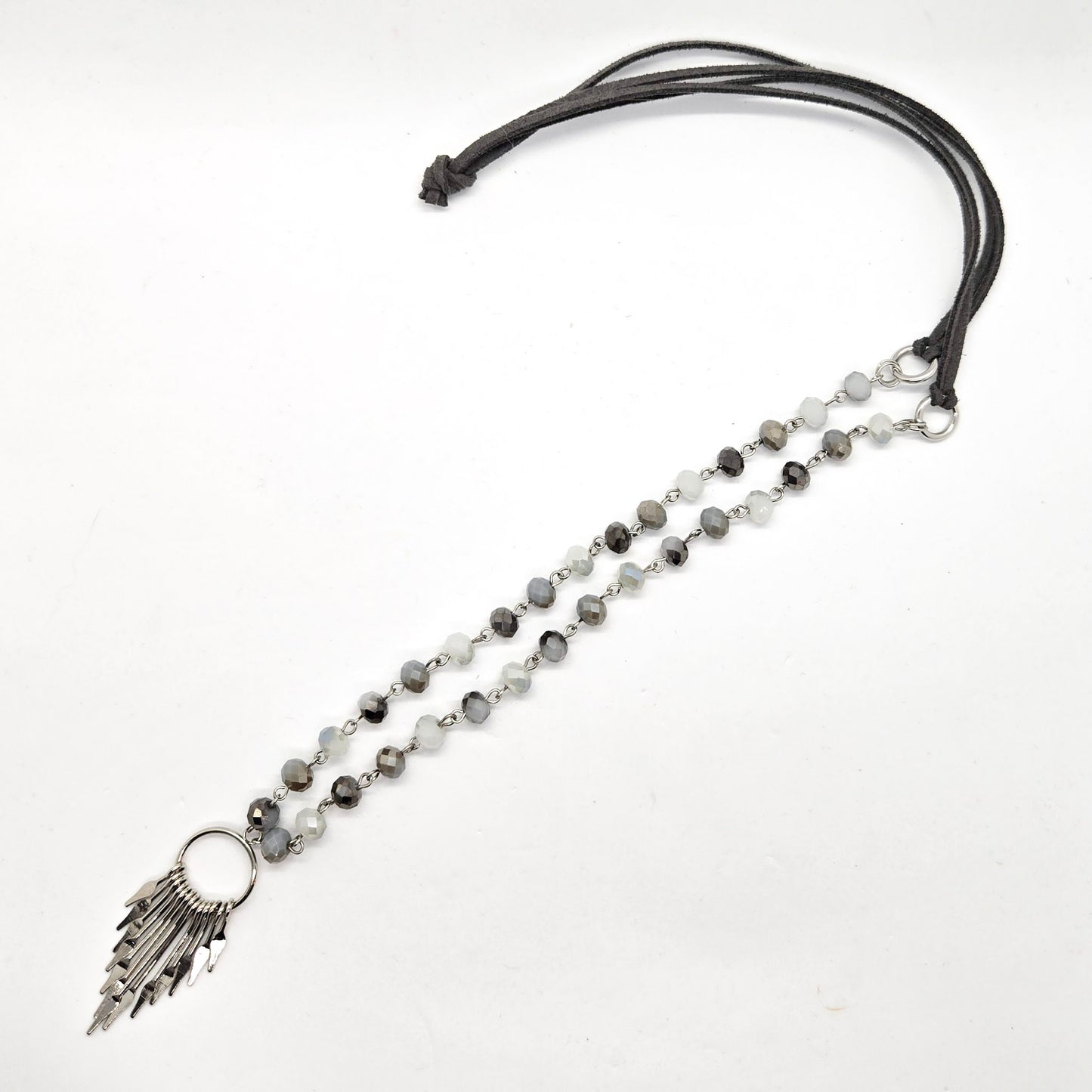 Gray Beaded Necklace