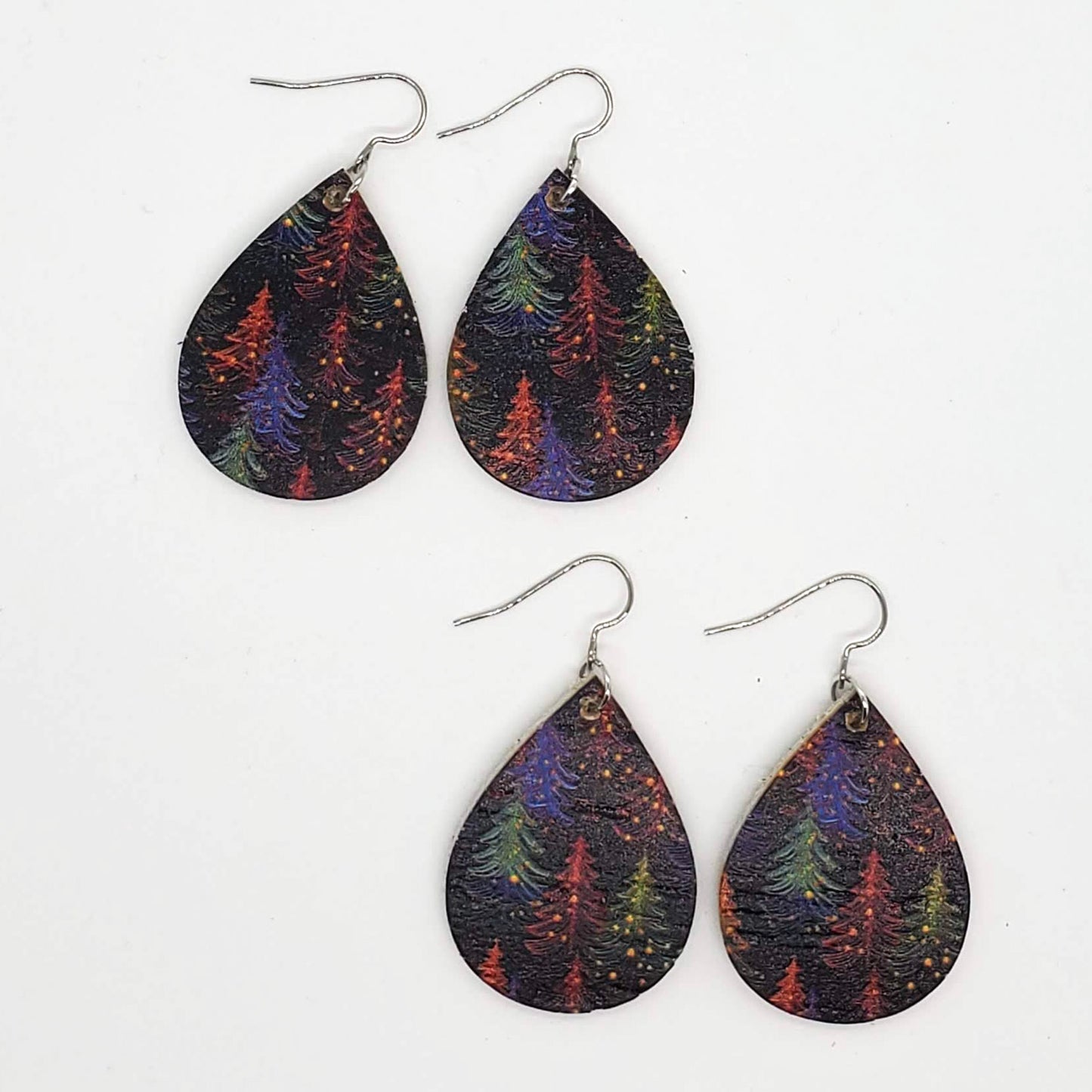 Christmas/Winter Leather Earrings