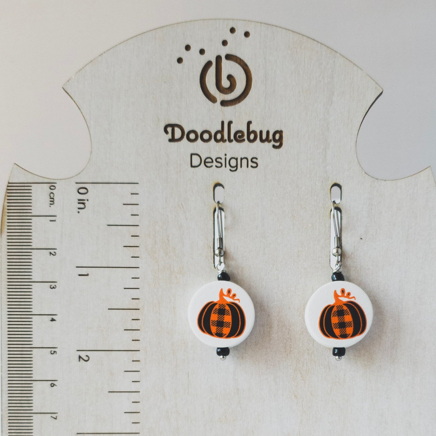 Wood Pumpkin Earrings-TWO Styles