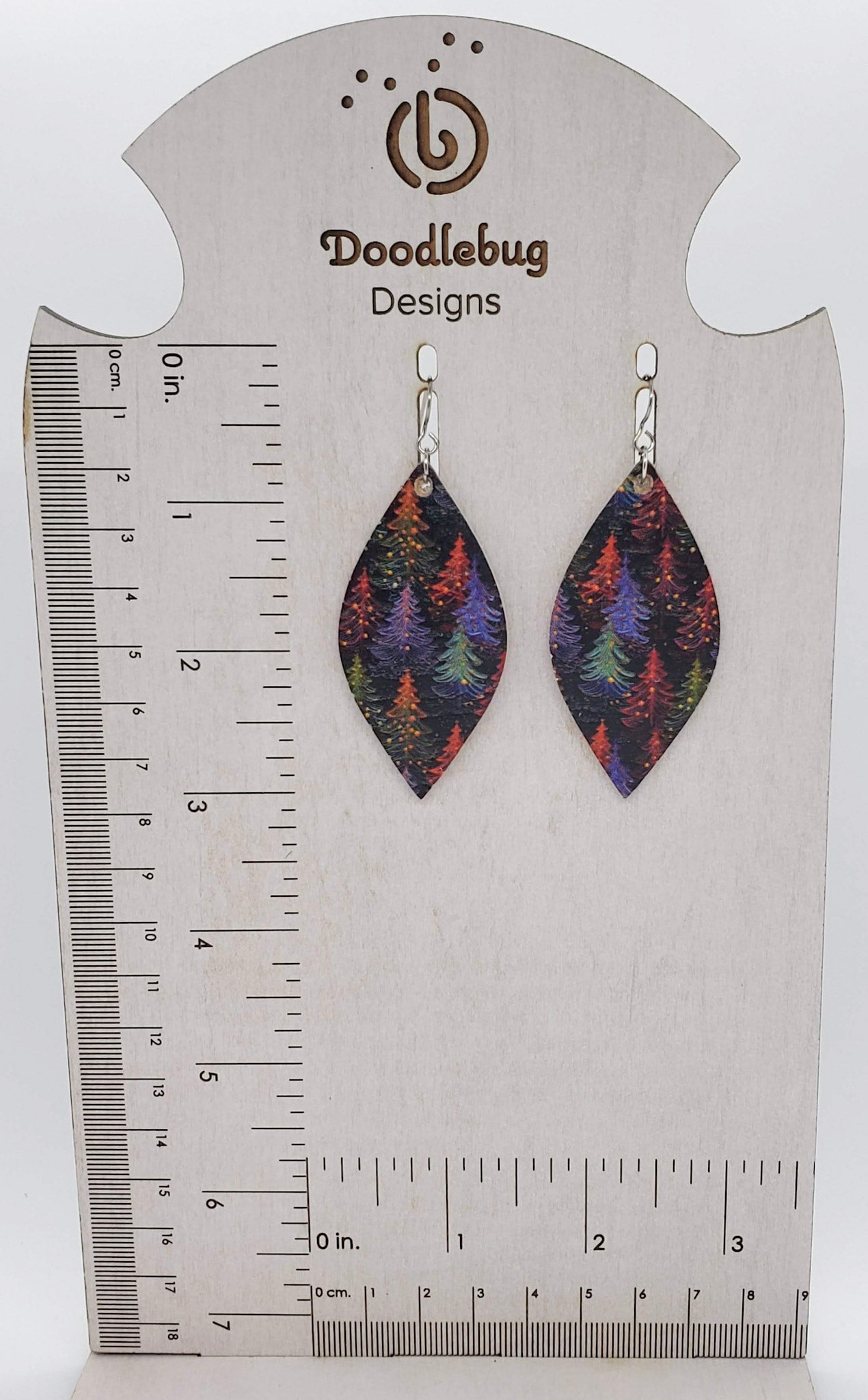 Christmas/Winter Leather Earrings