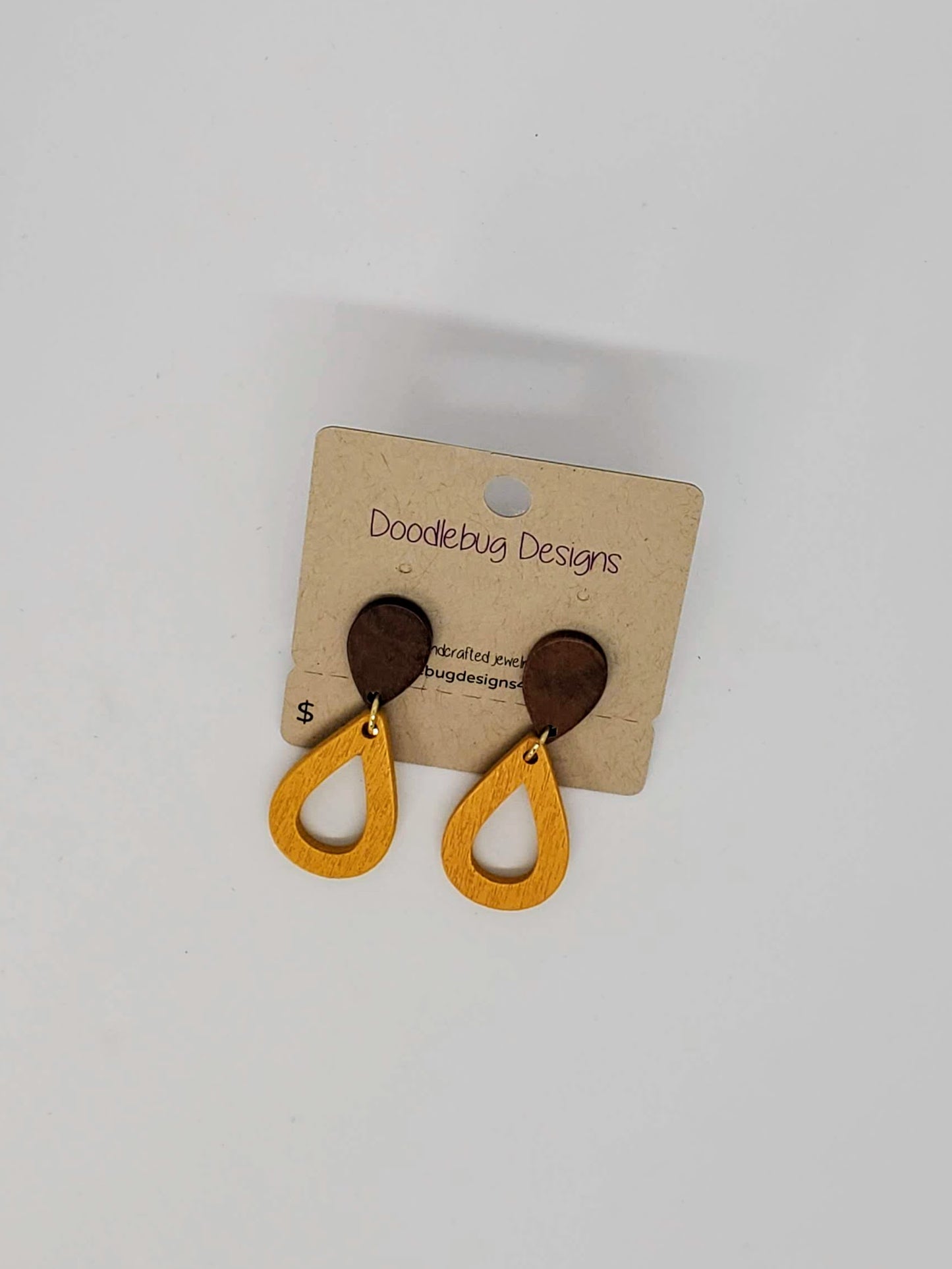 Wood Earrings-Multiple shapes/colors