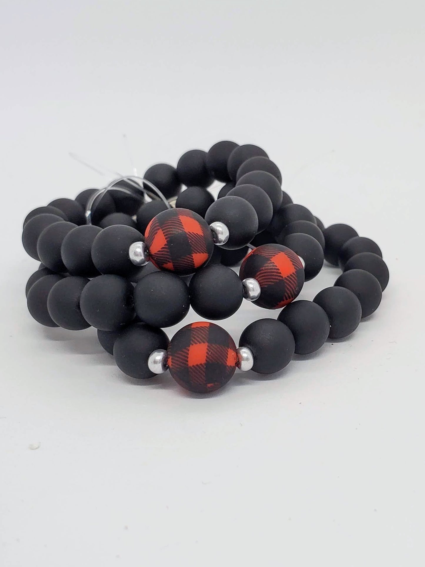 Buffalo Plaid Stretch Bracelet