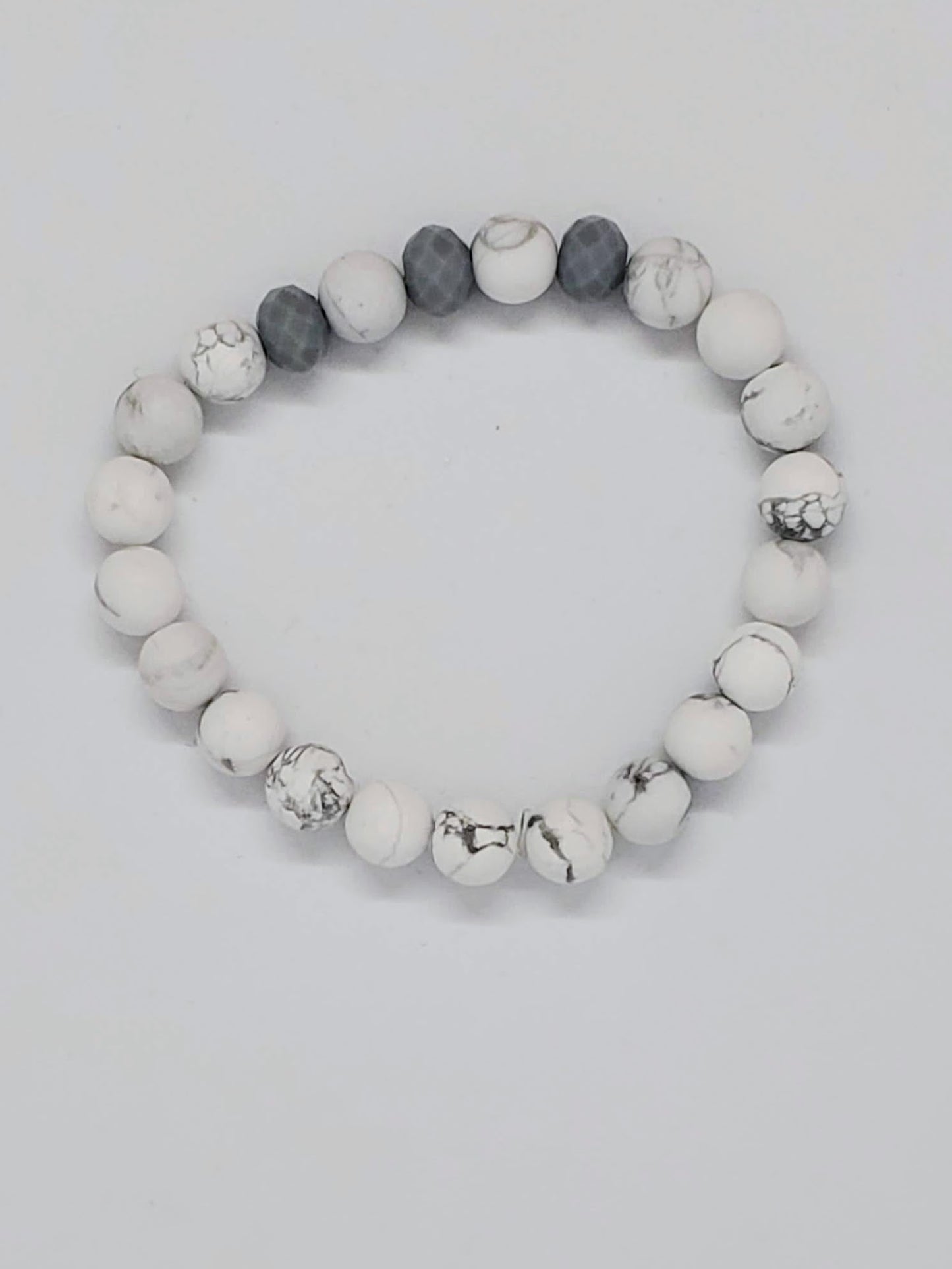 White Howlite Stretch Bracelets