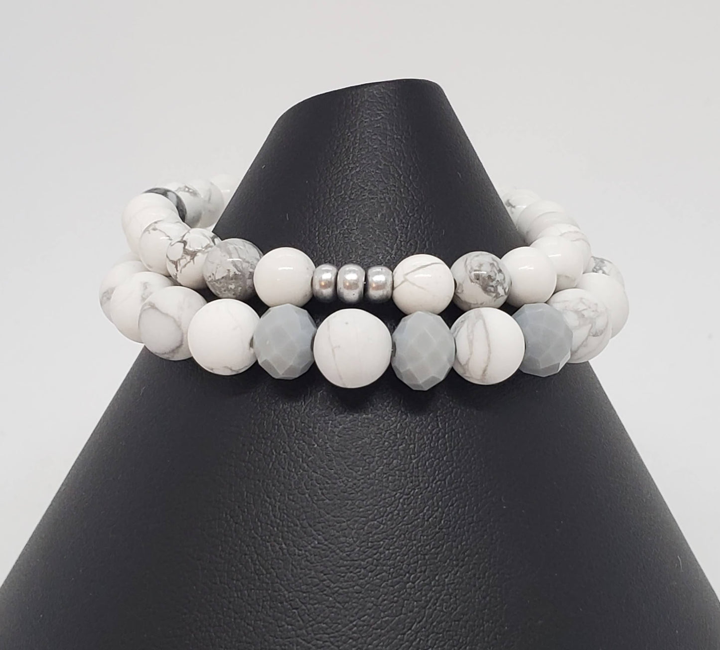 White Howlite Stretch Bracelets