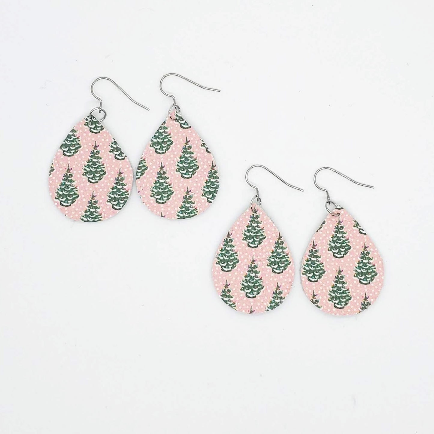 Christmas/Winter Leather Earrings