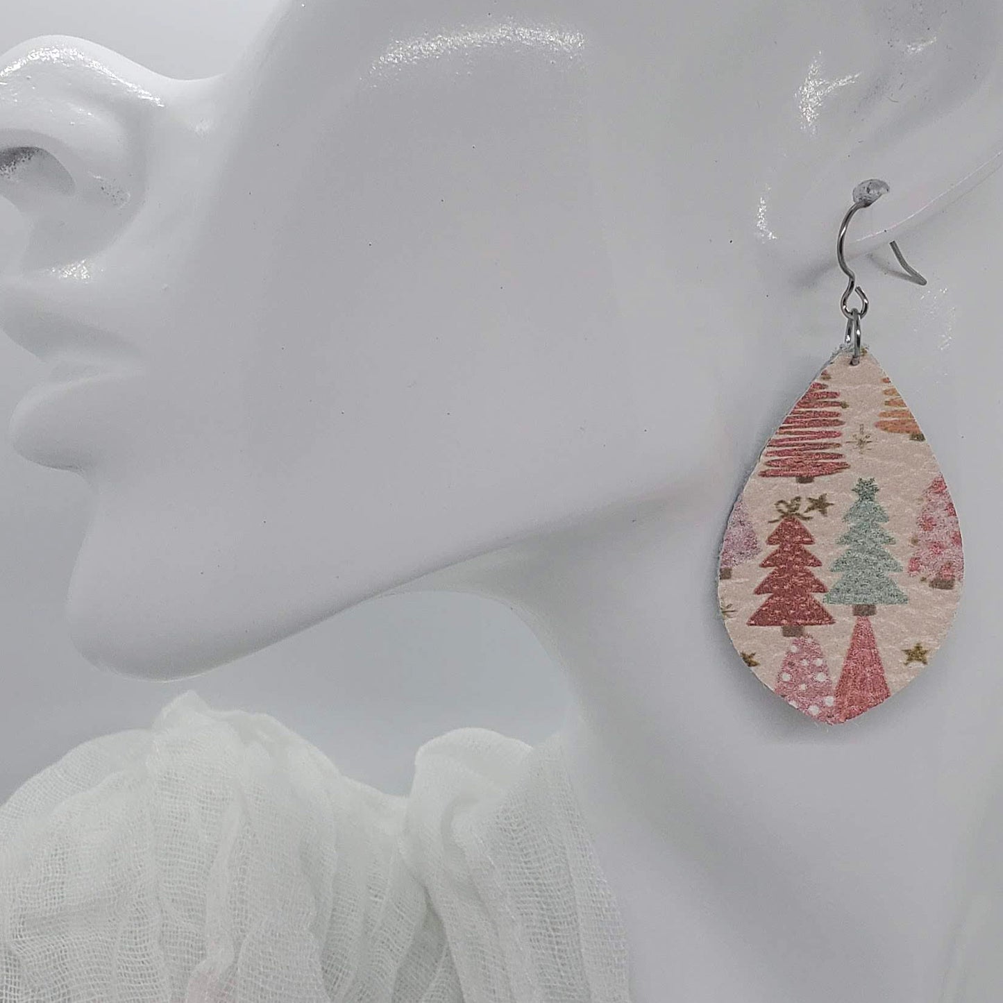 Christmas/Winter Leather Earrings