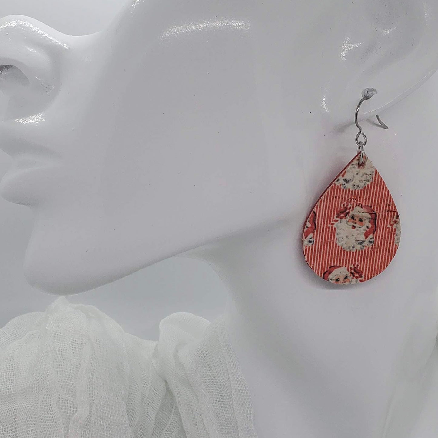 Christmas/Winter Leather Earrings