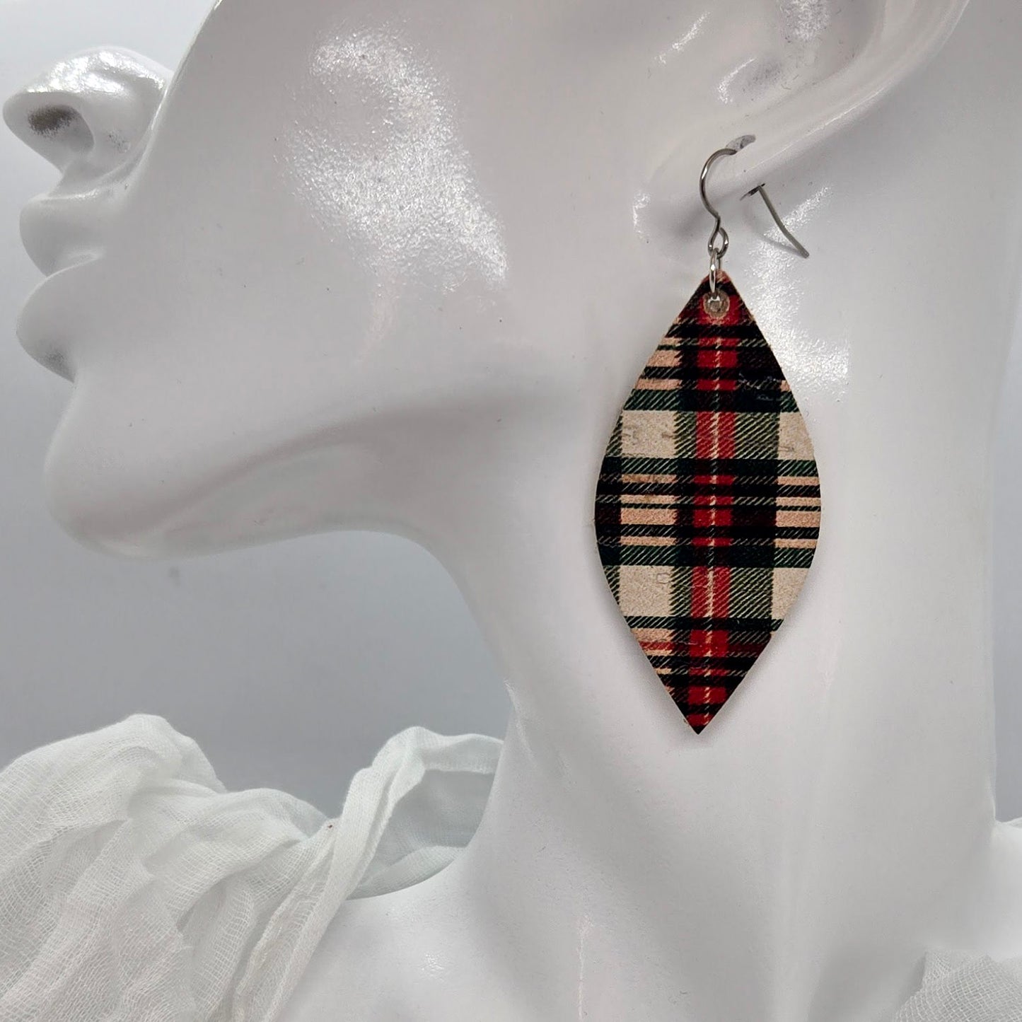 Christmas/Winter Leather Earrings