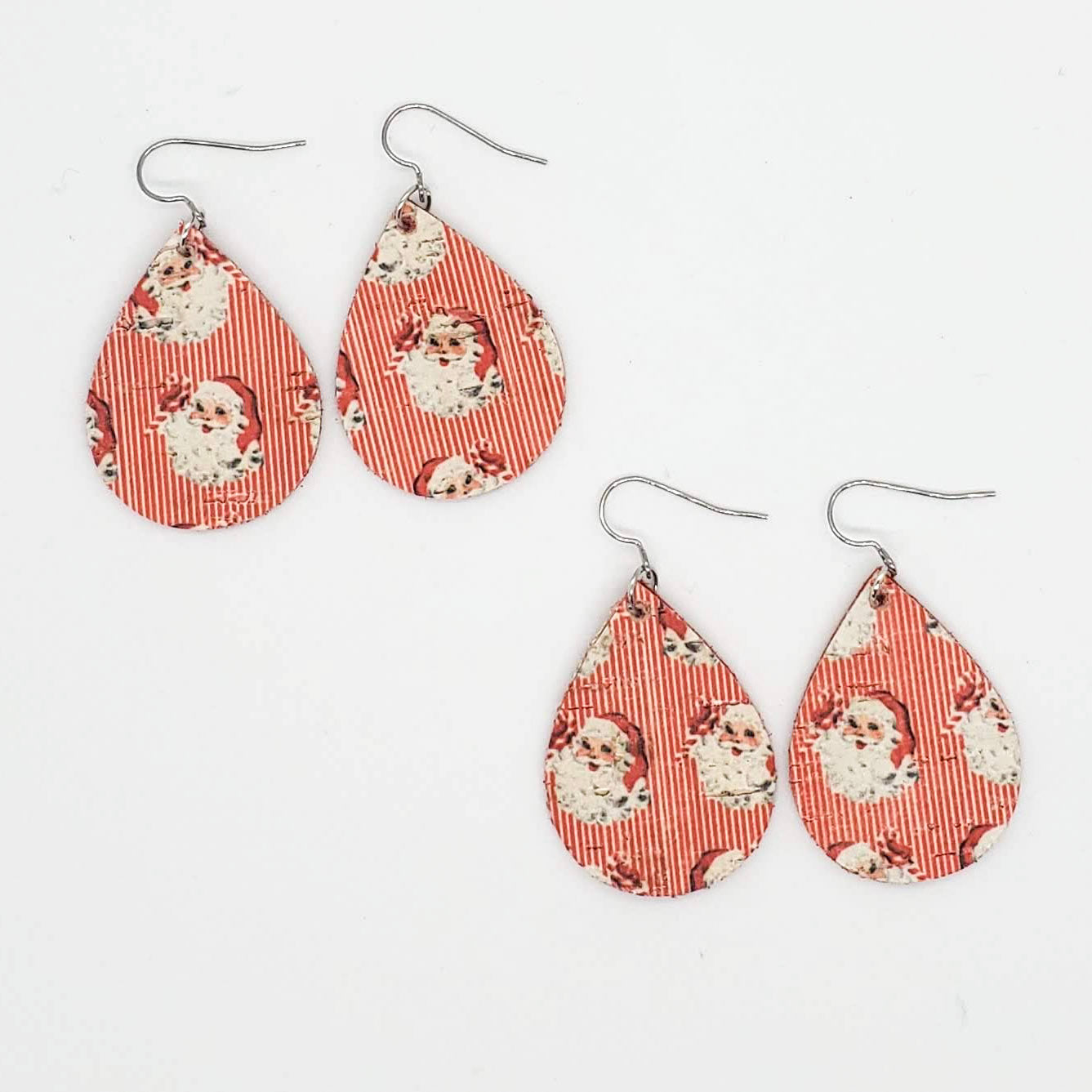 Christmas/Winter Leather Earrings