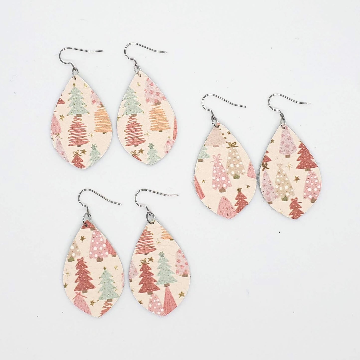 Christmas/Winter Leather Earrings