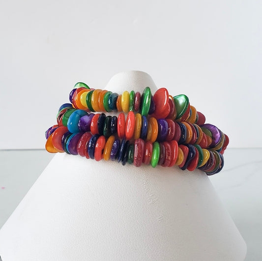 Colorful Shell Stretch Bracelet