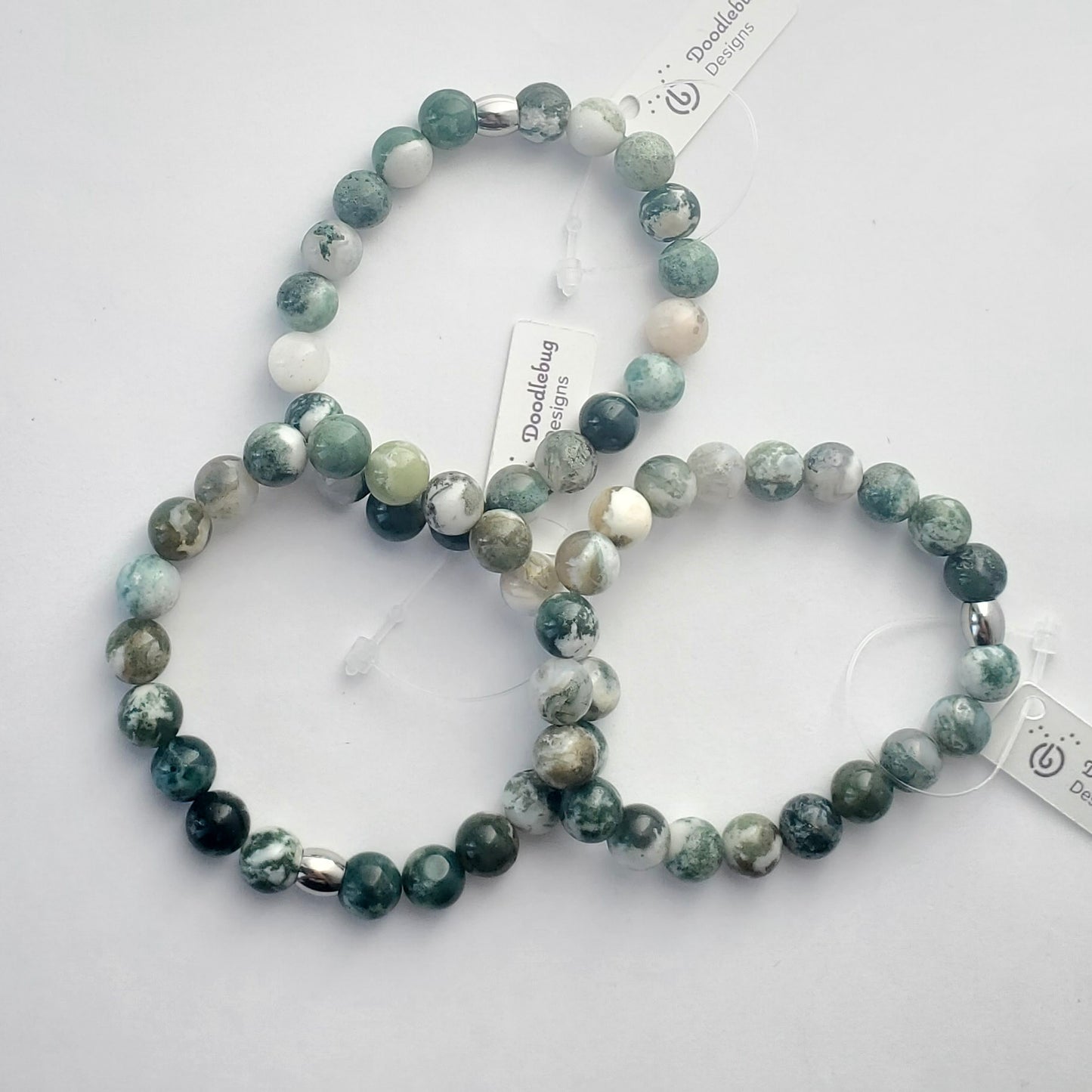 Green Agate Stretch Bracelet