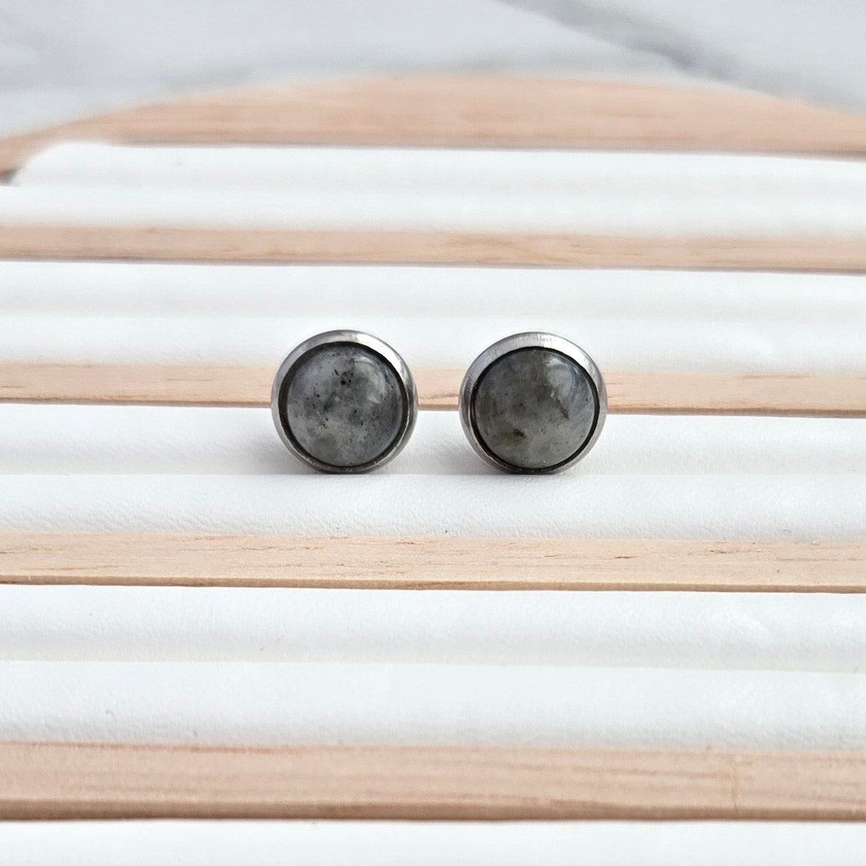Labradorite Stud Earrings