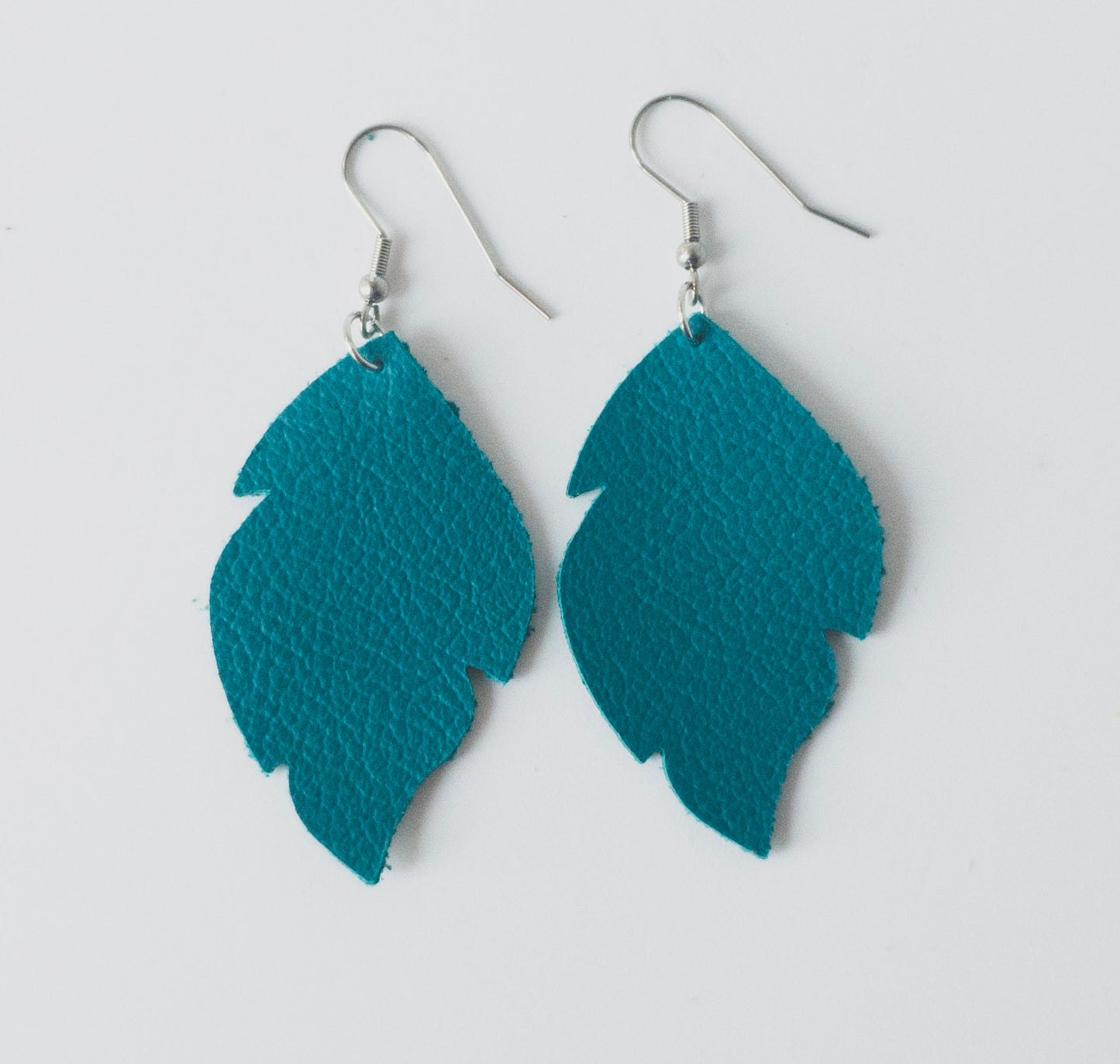 Leather Leaf Earrings