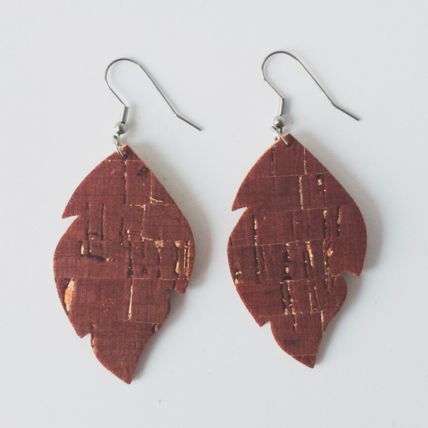 Leather Leaf Earrings