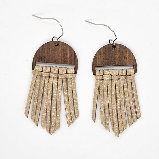 Champagne Gold Fringe Earrings