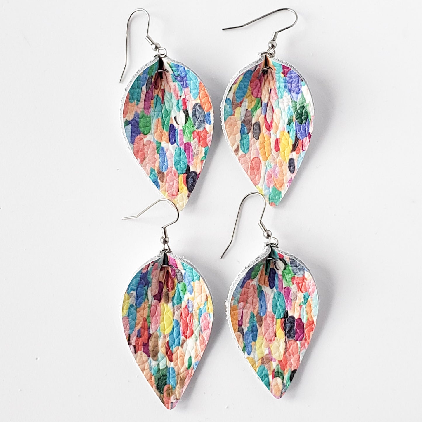 Reva Leather Earrings-Multiple Solids & Prints