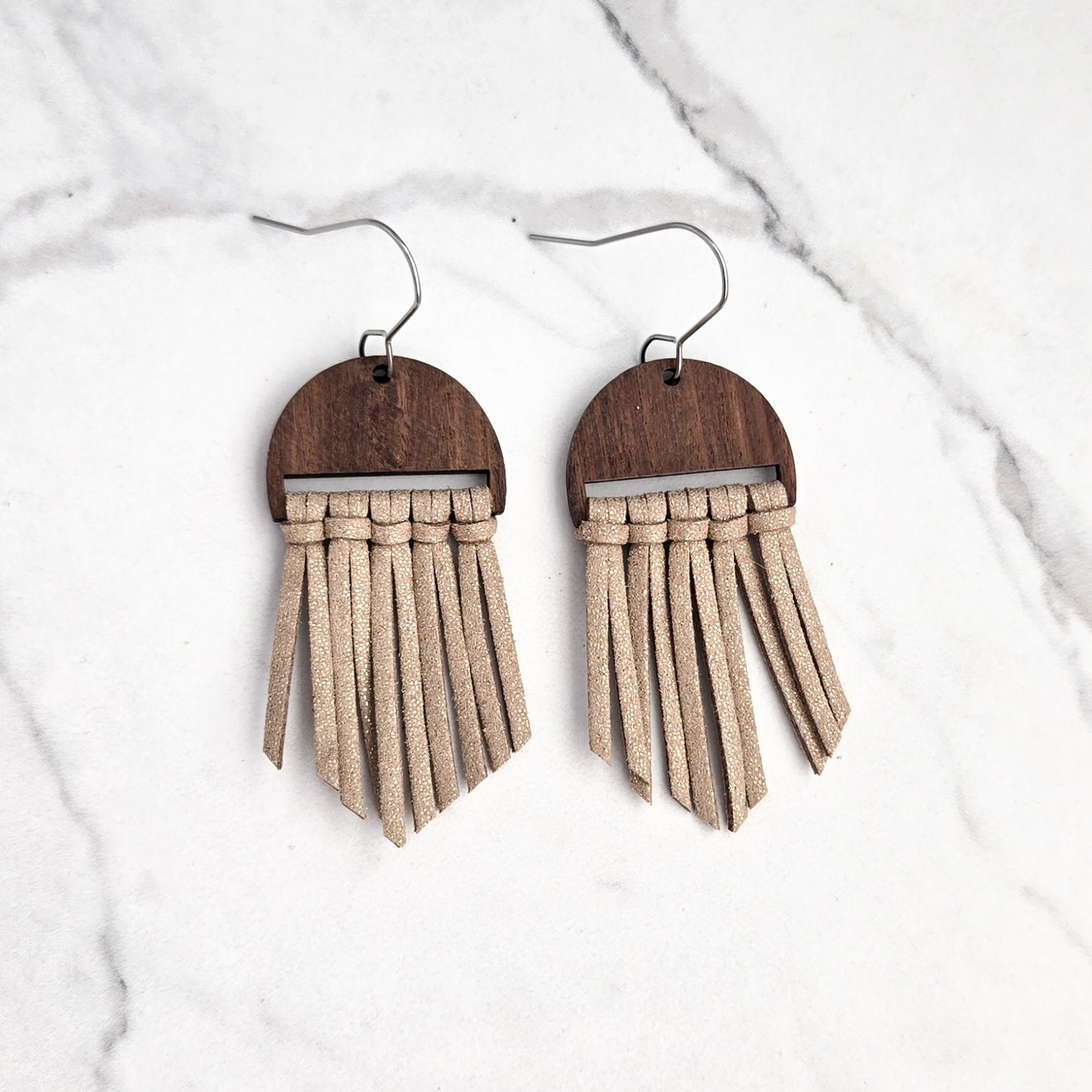 Champagne Gold Fringe Earrings